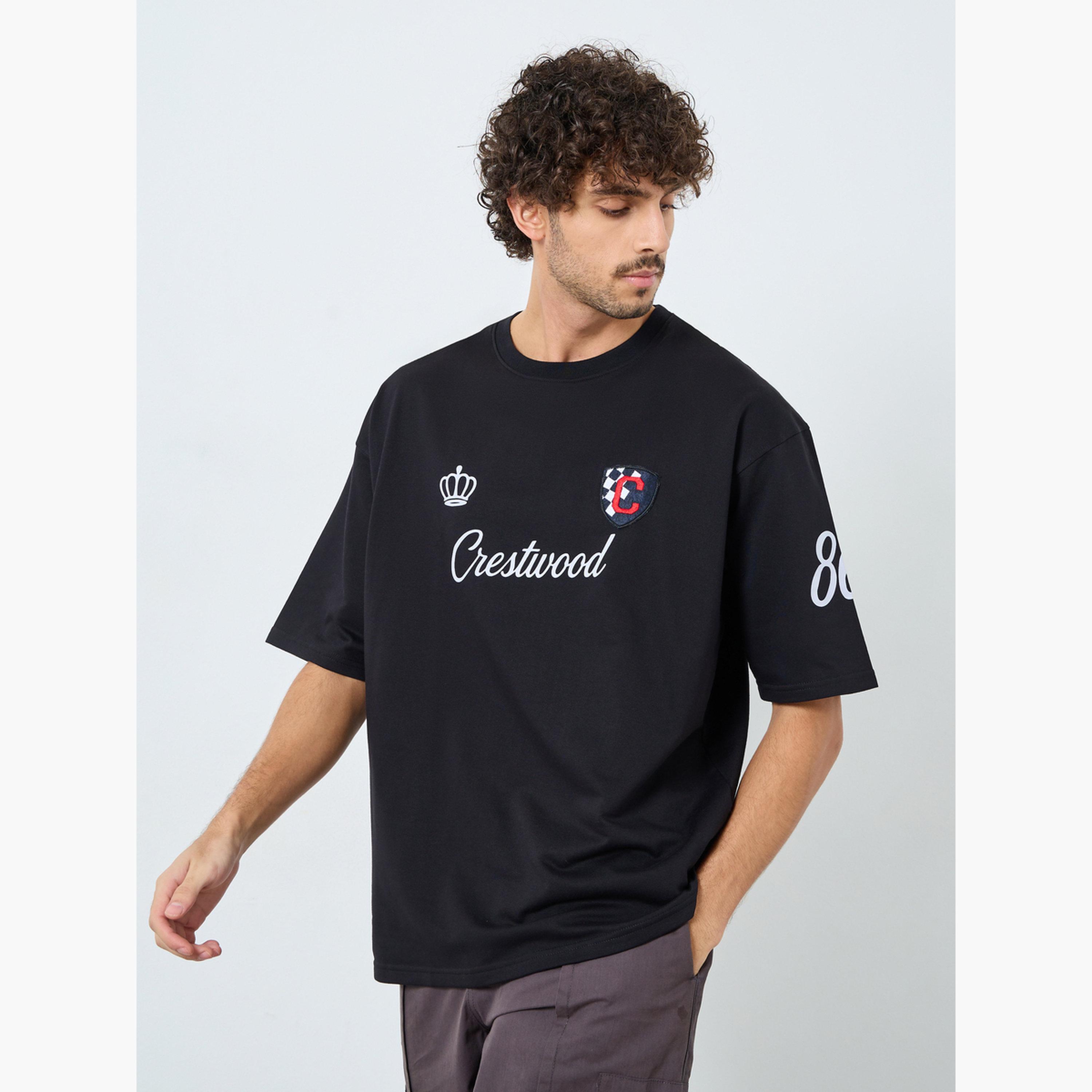 Styli Men Oversize Front Chest Print T-Shirt-men-clothing-tshirtsandpolos-tshirts-image-1