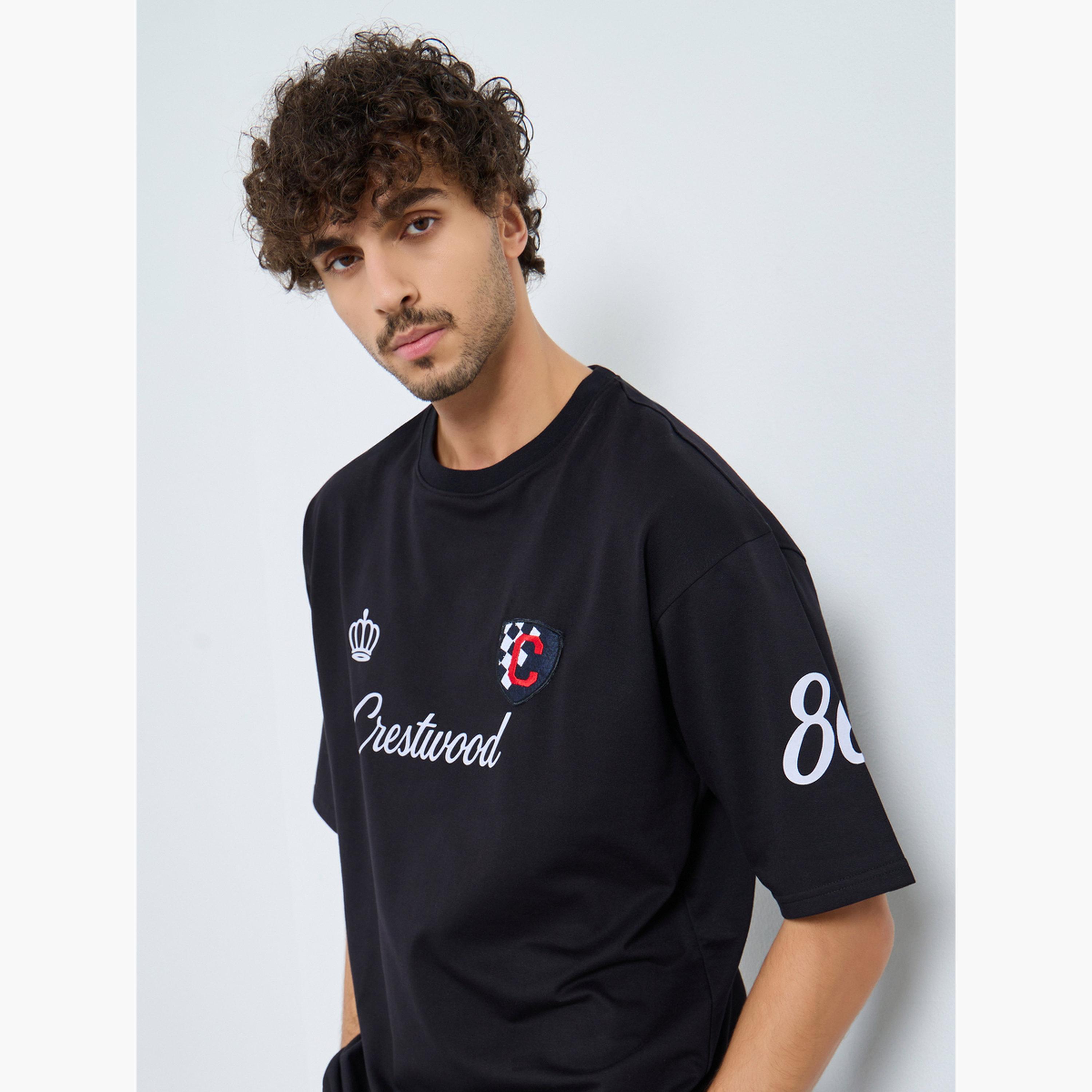 Styli Men Oversize Front Chest Print T-Shirt-men-clothing-tshirtsandpolos-tshirts-image-2