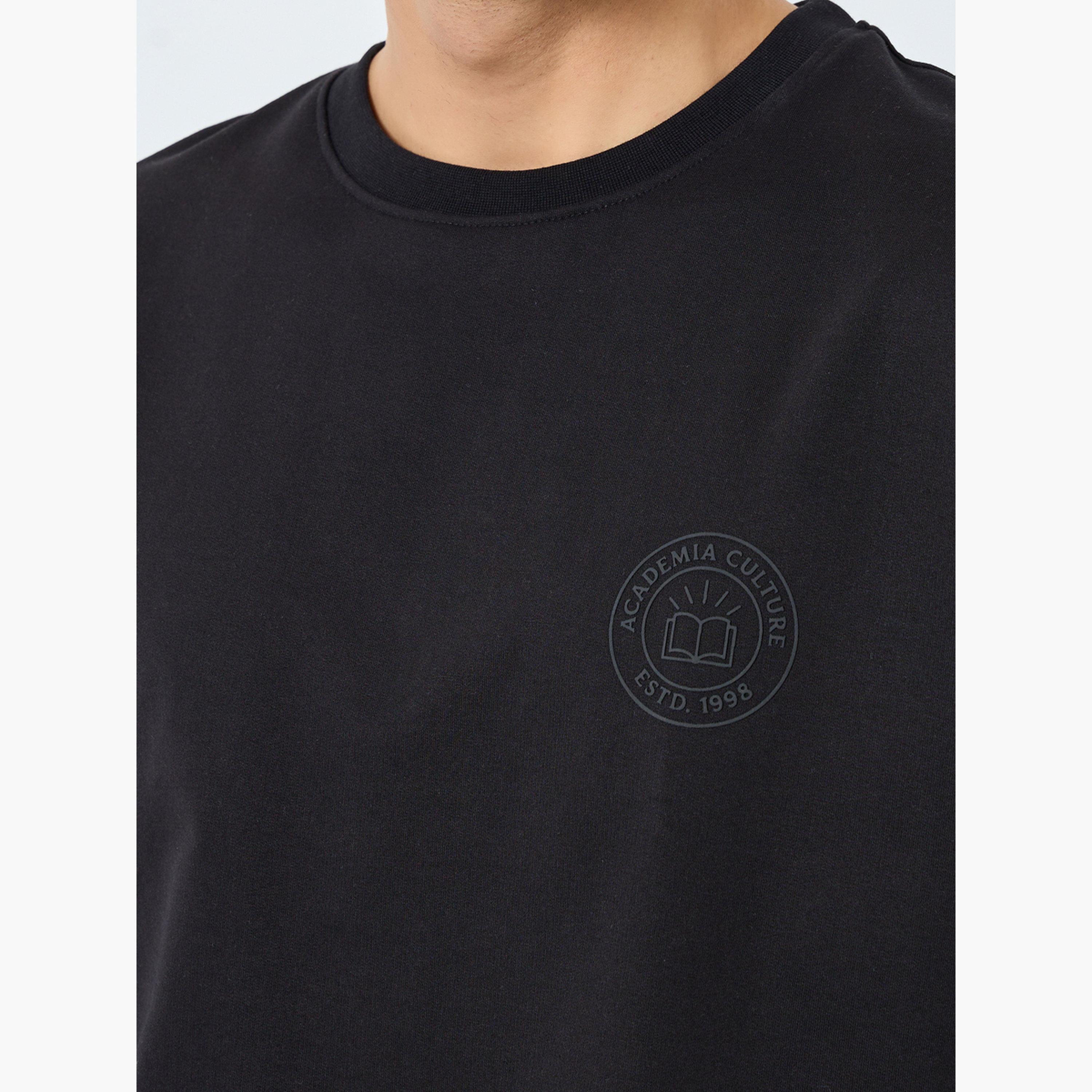 Styli Men Black Graphic Print Oversized T-Shirt-men-clothing-tshirtsandpolos-tshirts-image-4