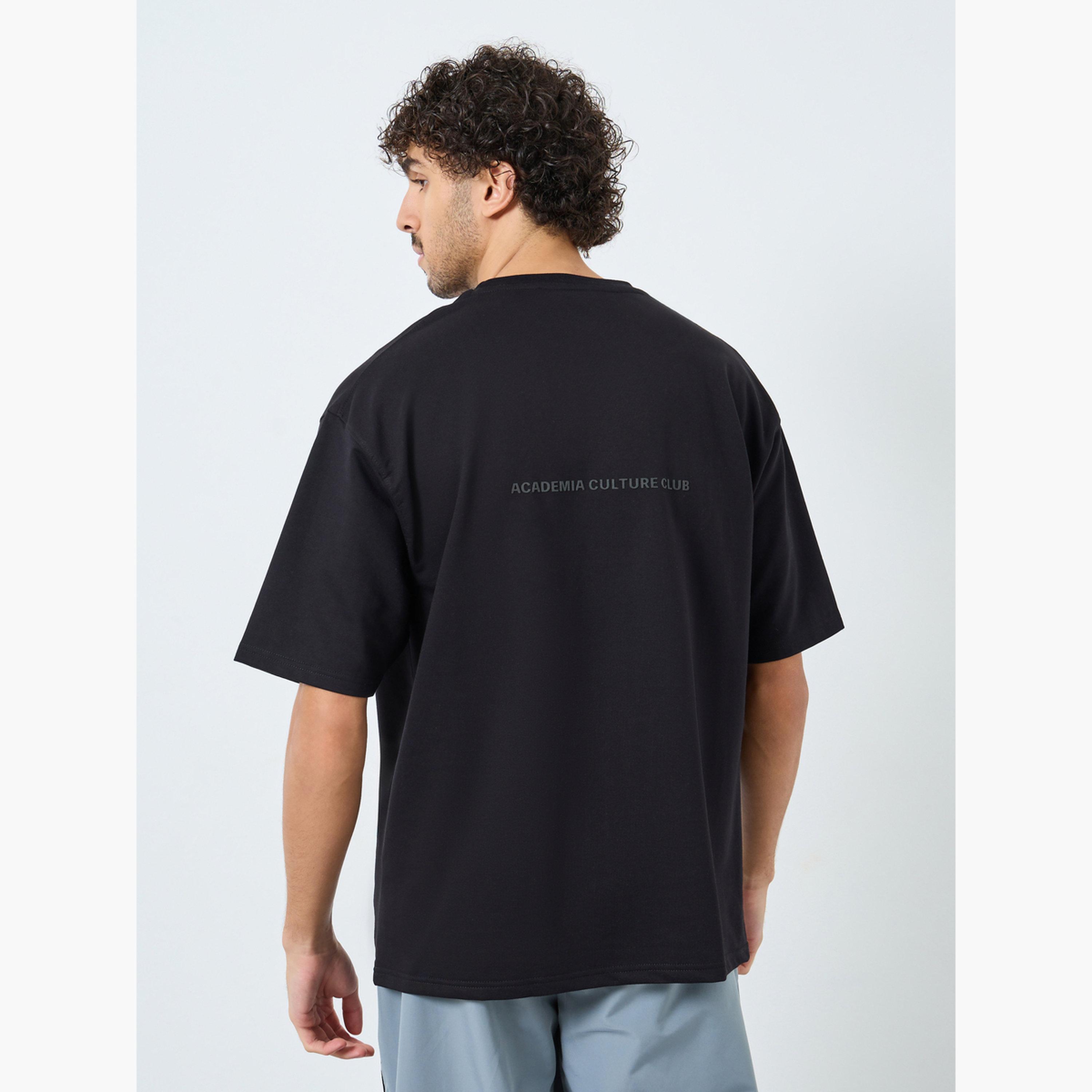 Styli Men Black Graphic Print Oversized T-Shirt-men-clothing-tshirtsandpolos-tshirts-image-5
