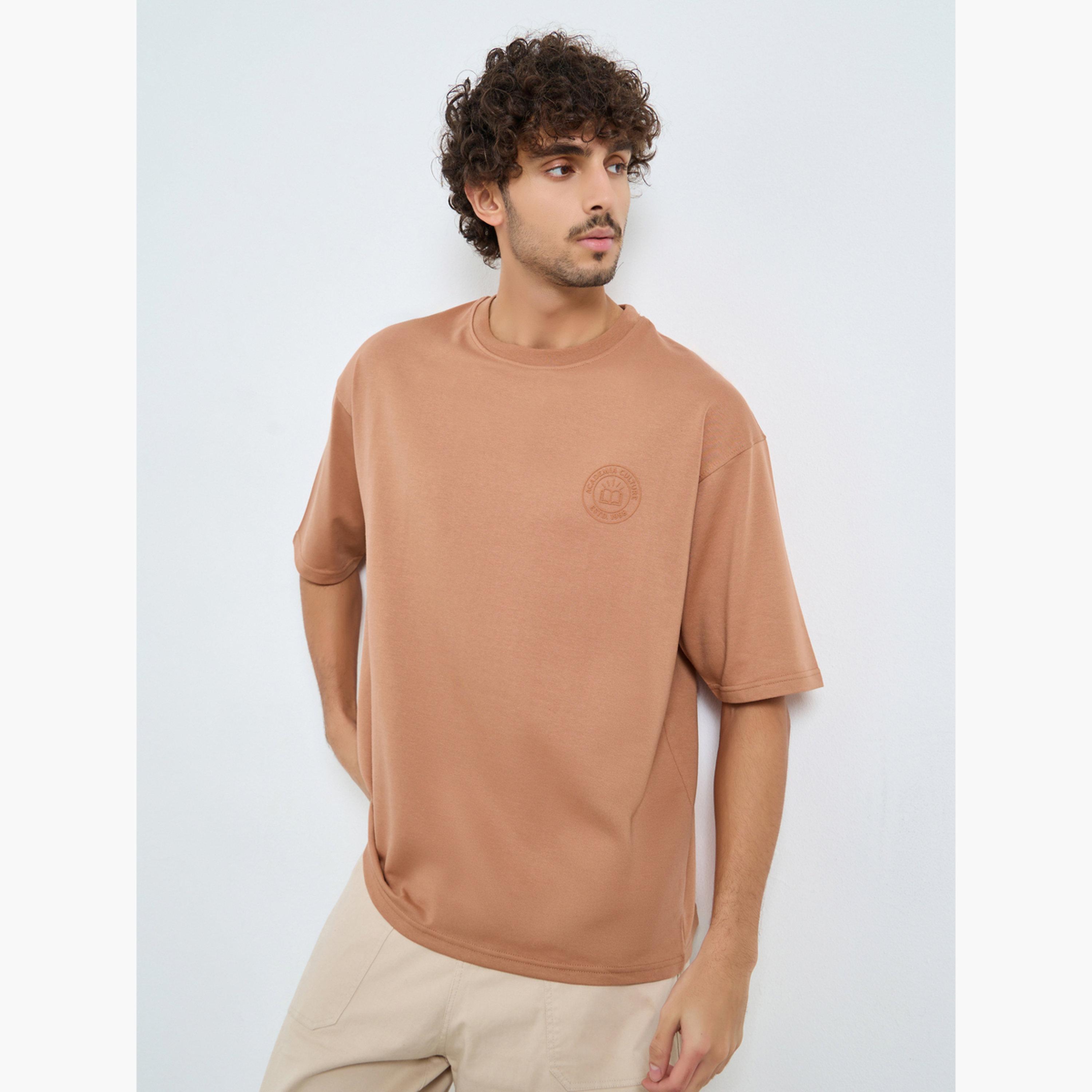 Styli Men Coffee Brown Graphic Print Oversized T-Shirt-men-clothing-tshirtsandpolos-tshirts-image-1