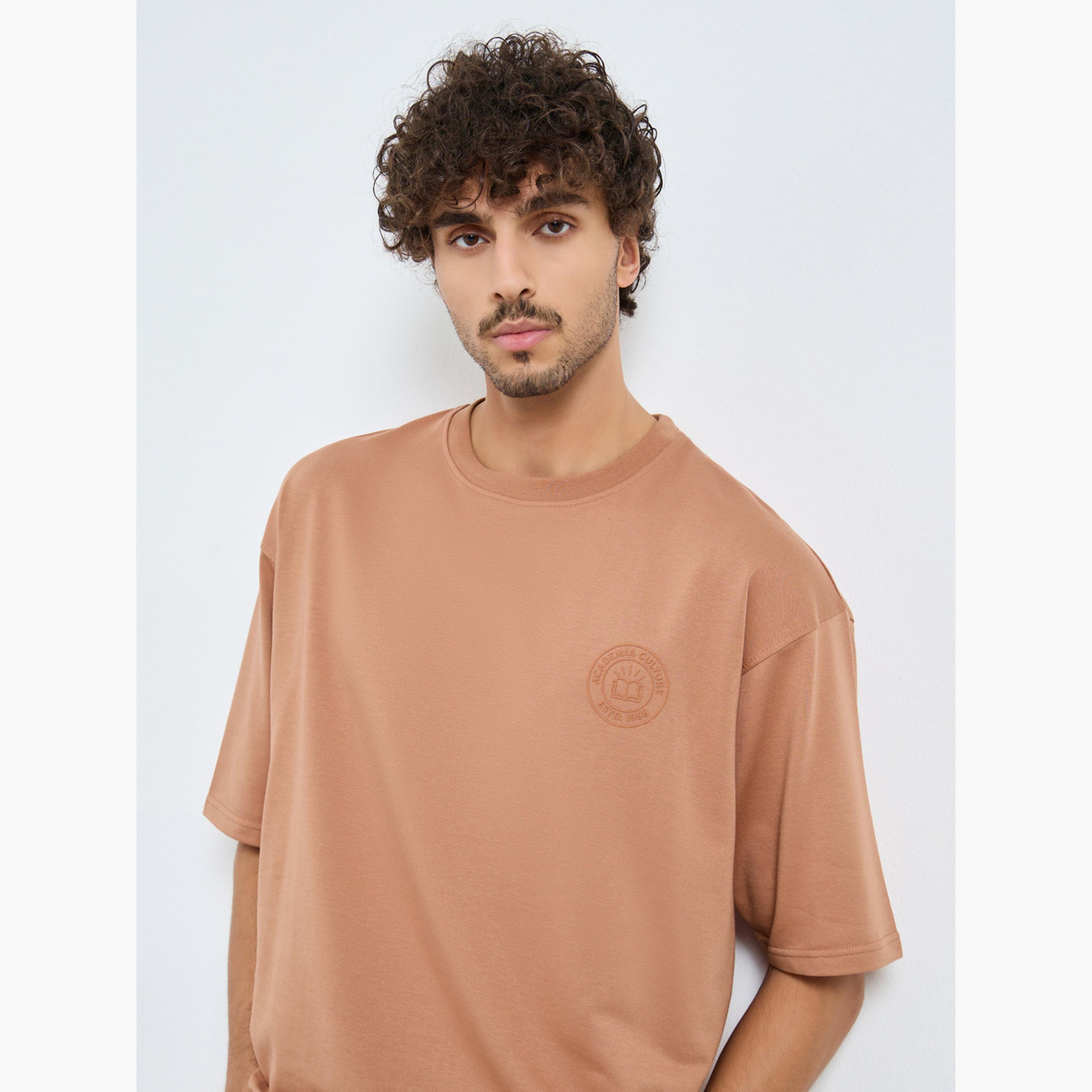 Styli Men Coffee Brown Graphic Print Oversized T-Shirt-men-clothing-tshirtsandpolos-tshirts-image-3