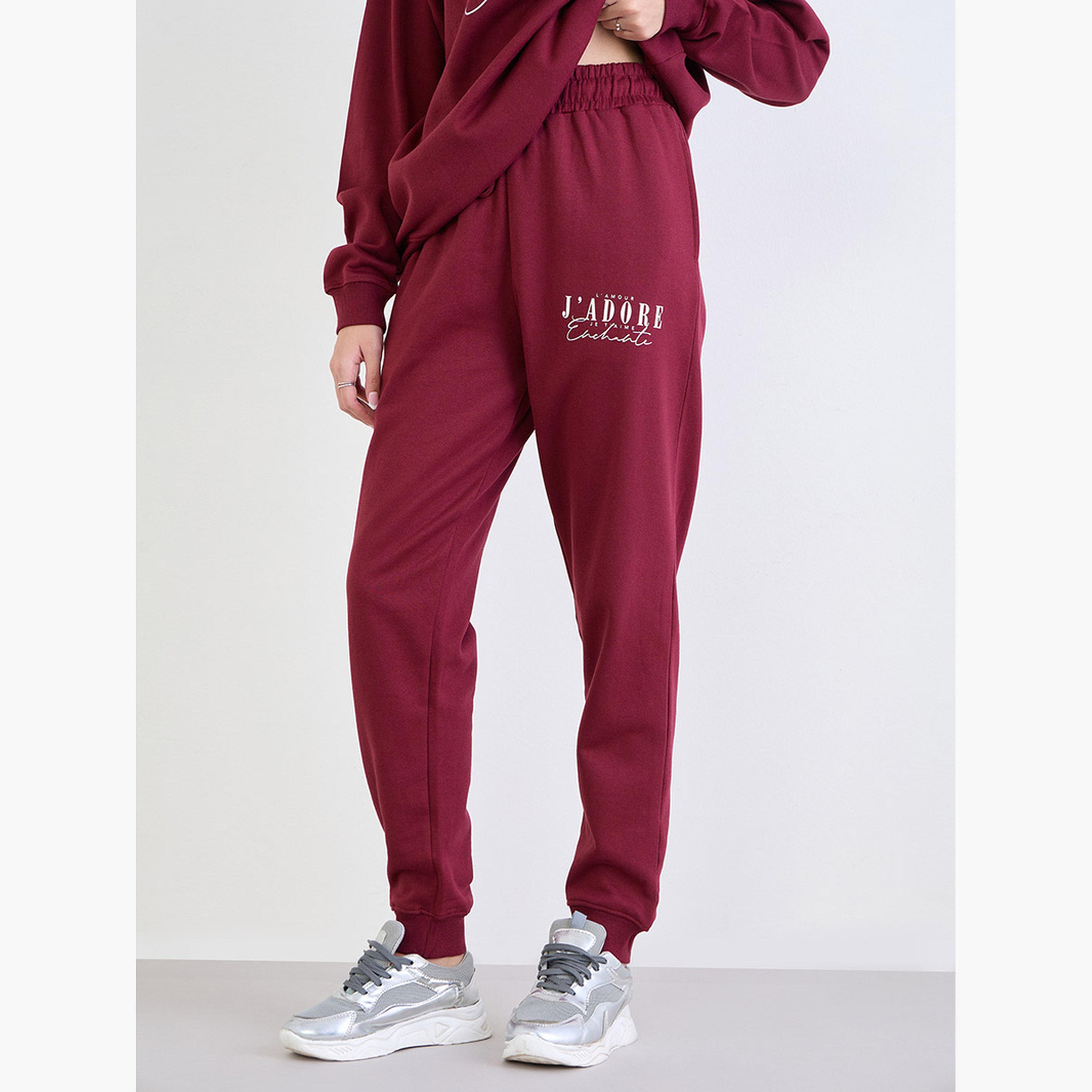 Styli Regular Fit Longline Sweatshirt and Cuffed Joggers Co-Ords-women-clothing-coordsets-image-4