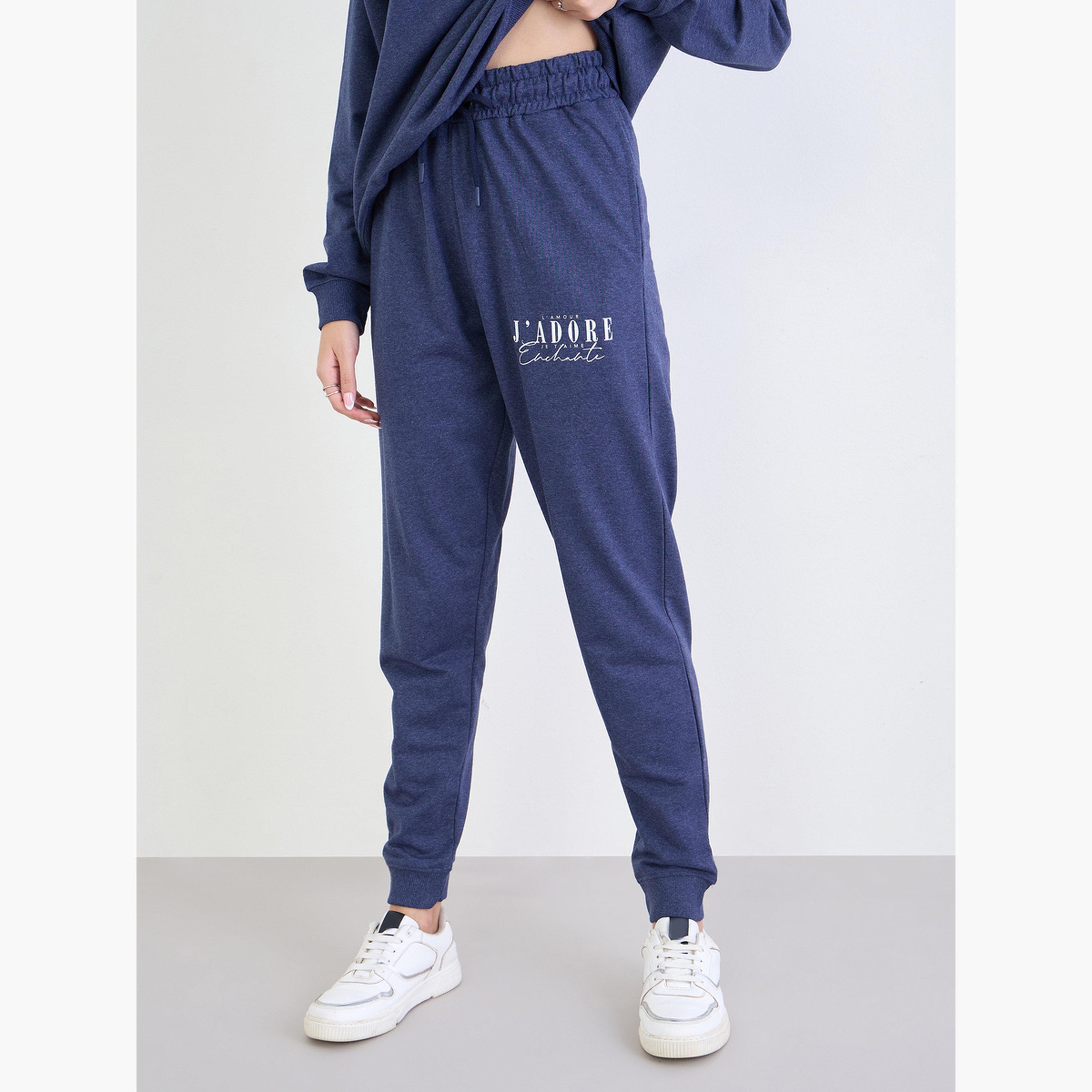 Styli Regular Fit Longline Sweatshirt and Cuffed Joggers Co-Ords-women-clothing-coordsets-image-4