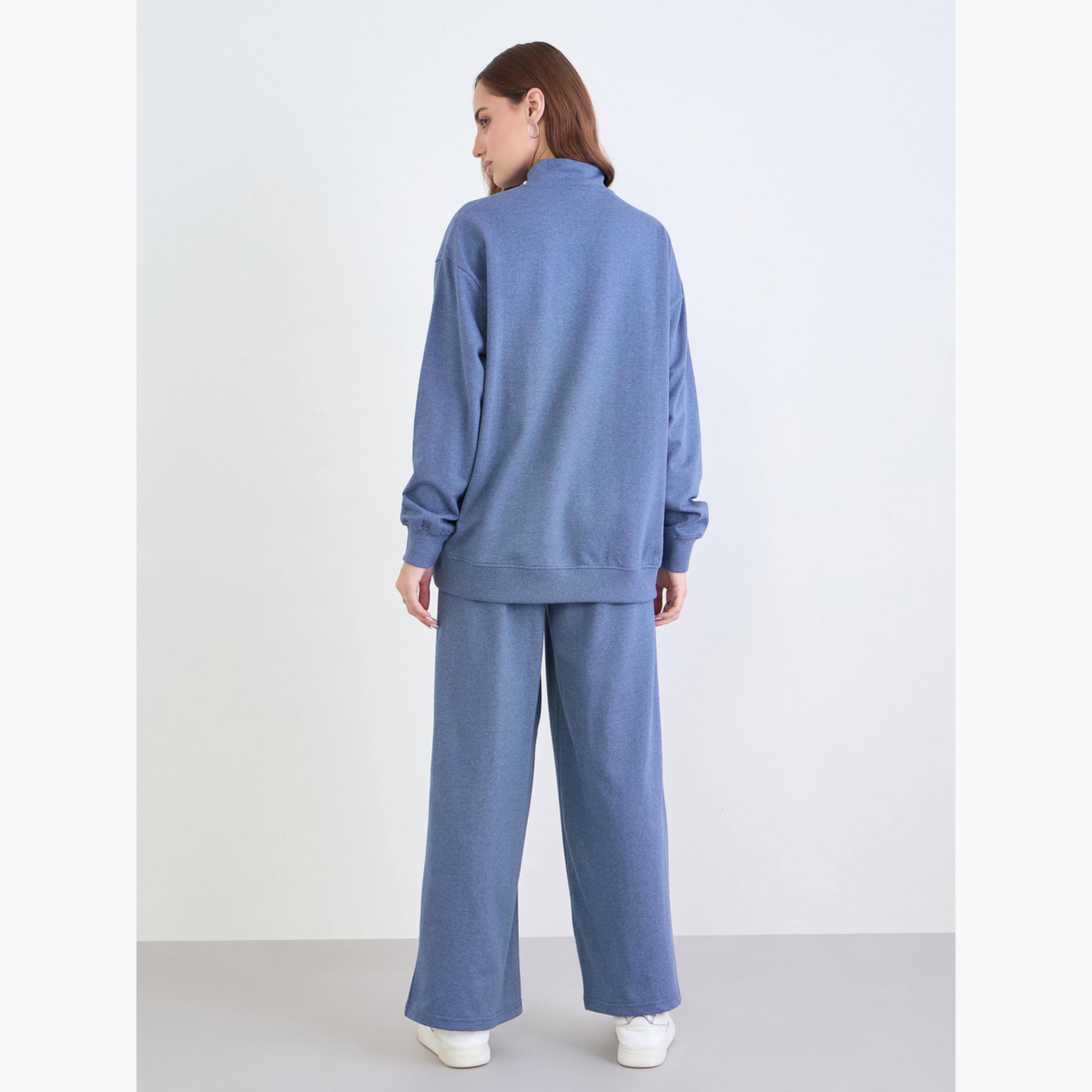 Styli Relaxed Fit Brooklyn New York Regal Printed Sweatshirt and Wide Joggers Co-Ords-women-clothing-coordsets-image-5