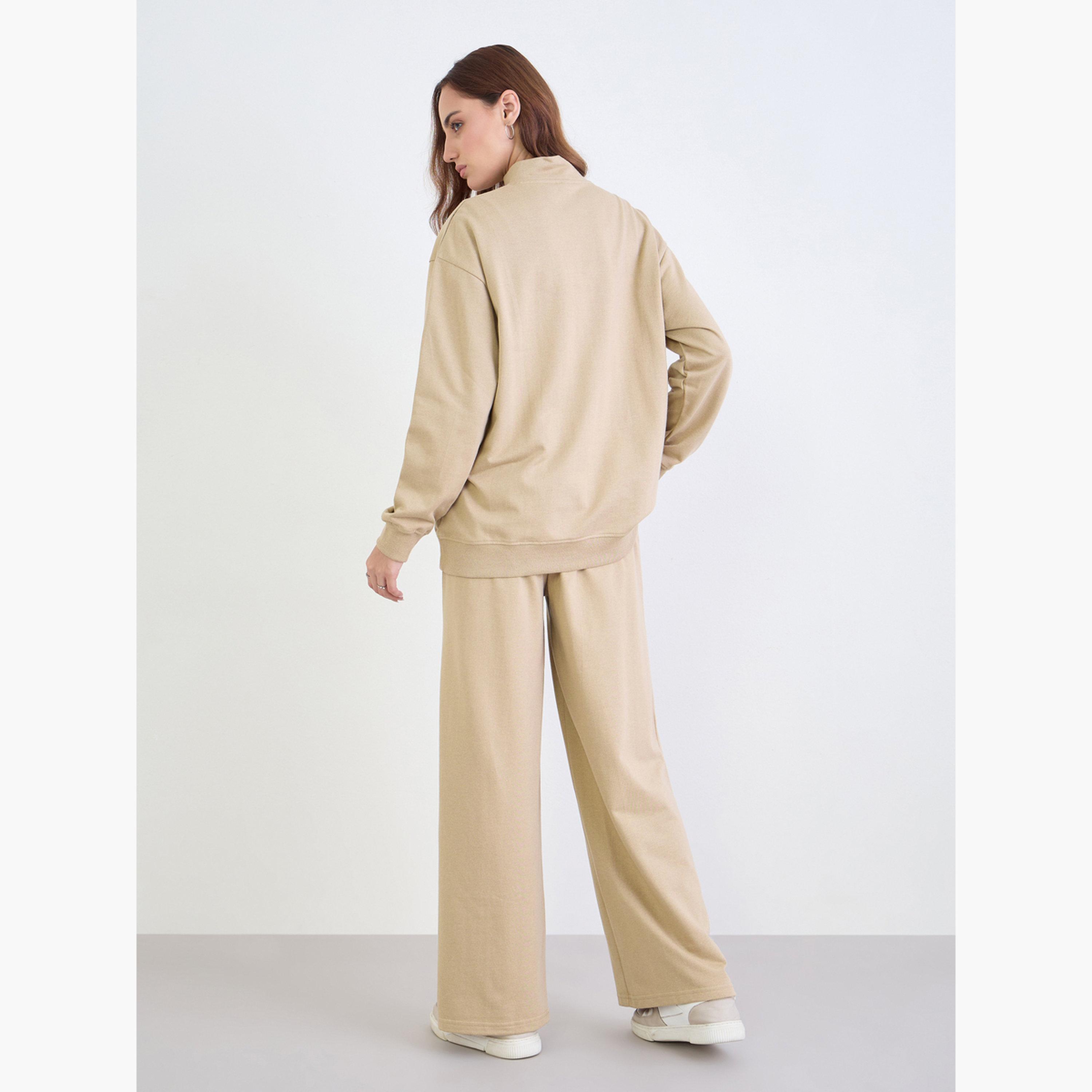 ستايلي - قميص رياضي مطبوع مريح مع بنطال رياضي واسع-women-clothing-coordsets-image-4