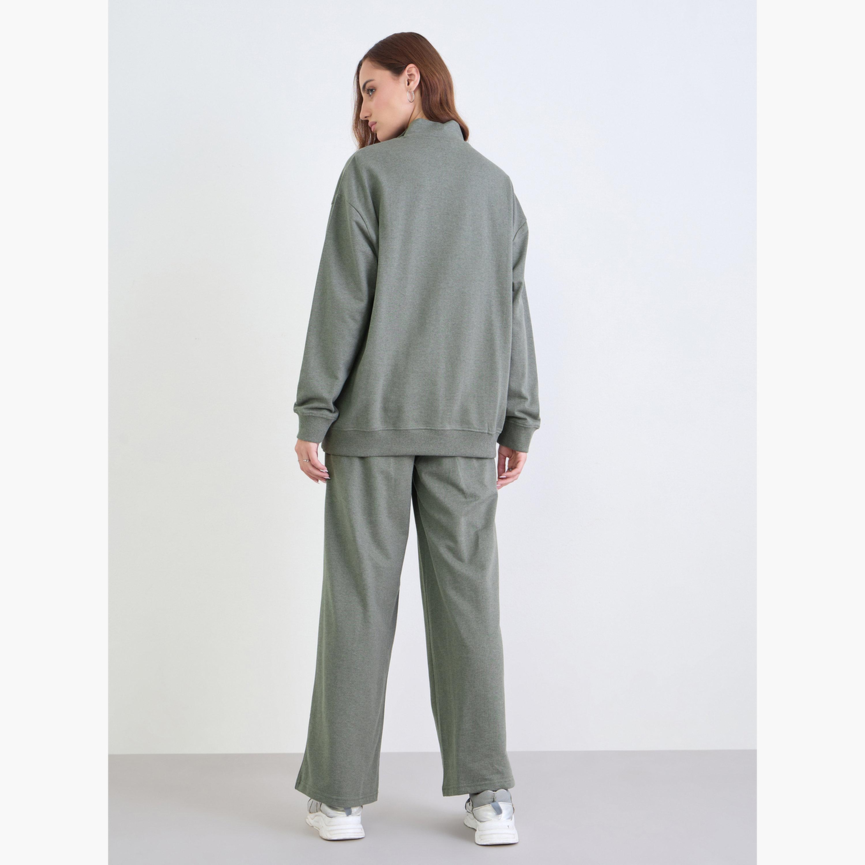 Styli Regular Fit Longline Sweatshirt and Joggers Co-Ords with Newport Rhode Island Print-women-clothing-coordsets-image-5