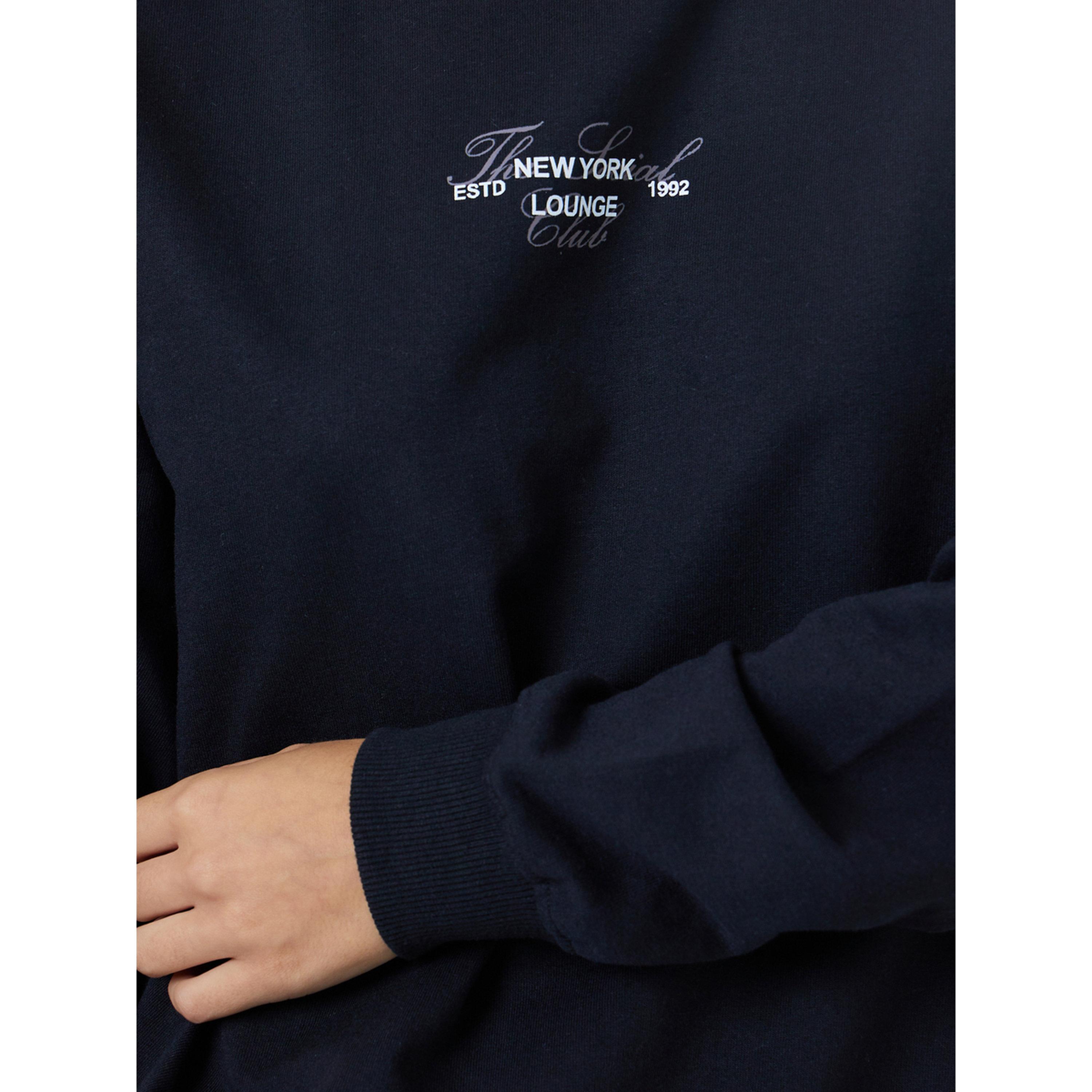 Styli Black  Longline Sweatshirt and Joggers Co-Ords-women-clothing-coordsets-image-4