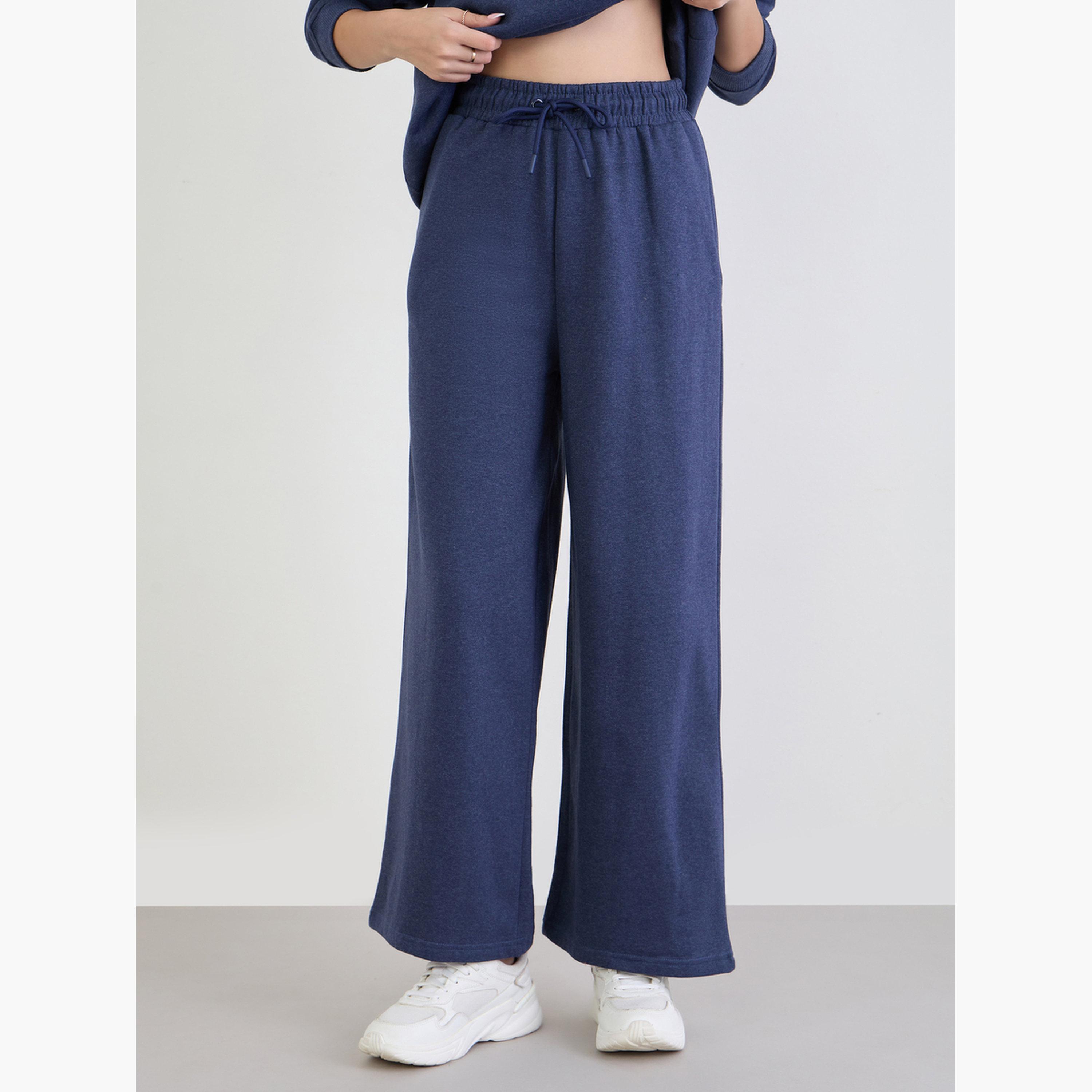 ستايلي - طقم سويت شيرت طويل أزرق داكن مع بنطال رياضي-women-clothing-coordsets-image-6