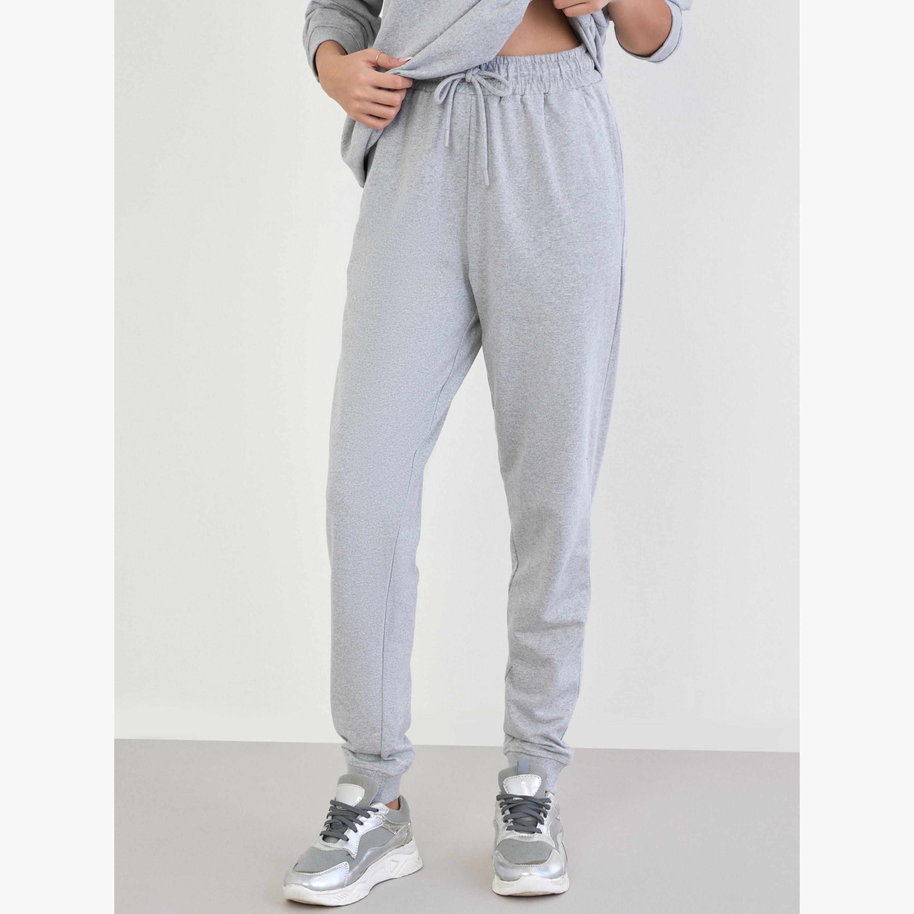 Styli Grey Oversized Longline Sweatshirt and Joggers Co-Ords-women-clothing-coordsets-image-5