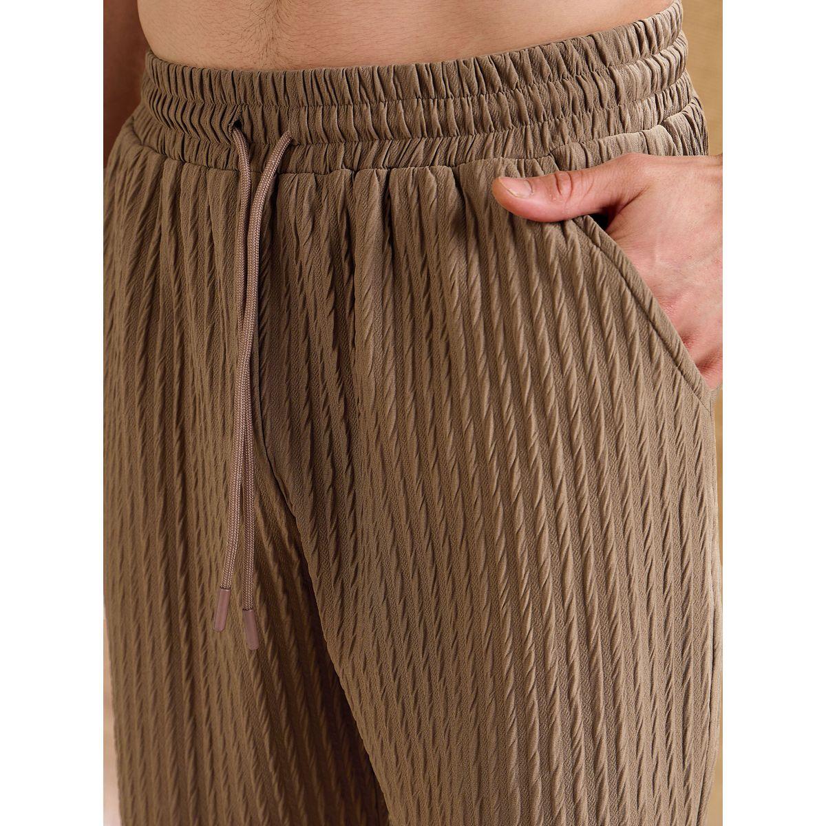Mascln Sassafras Men Beige Textured Relaxed Fit Polo T-Shirt and Shorts Co-Ords-men-clothing-coordsets-image-5