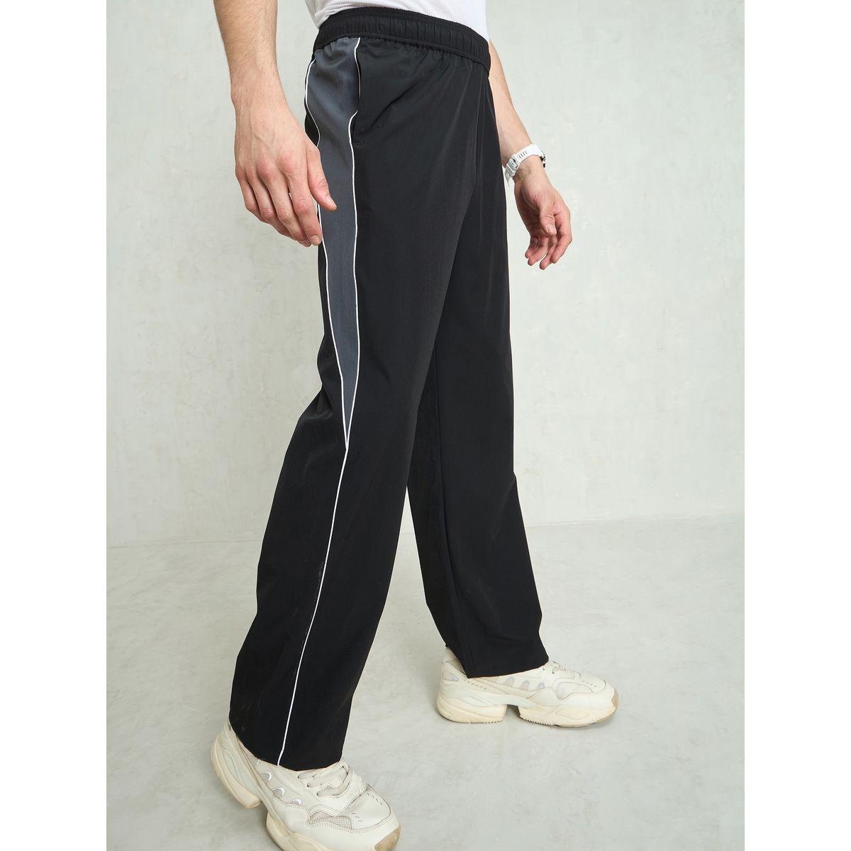 Mascln Sassafras Men Black Color Block Side Seam Parachute Pants-men-clothing-bottoms-trousersandchinos-trousers-image-1
