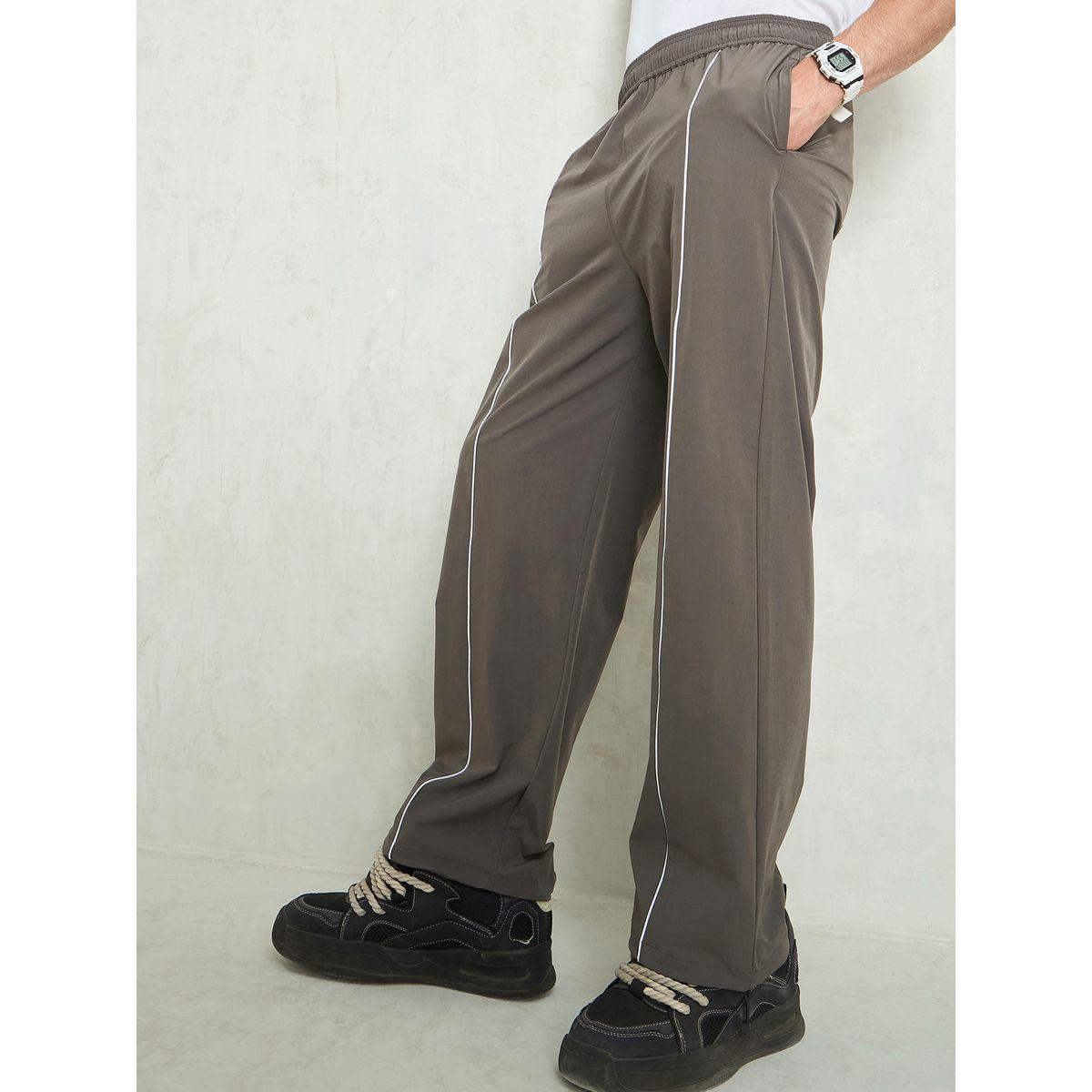 Mascln Sassafras Men Grey Piping Detail Baggy Parachute Pants-men-clothing-bottoms-trousersandchinos-trousers-image-3