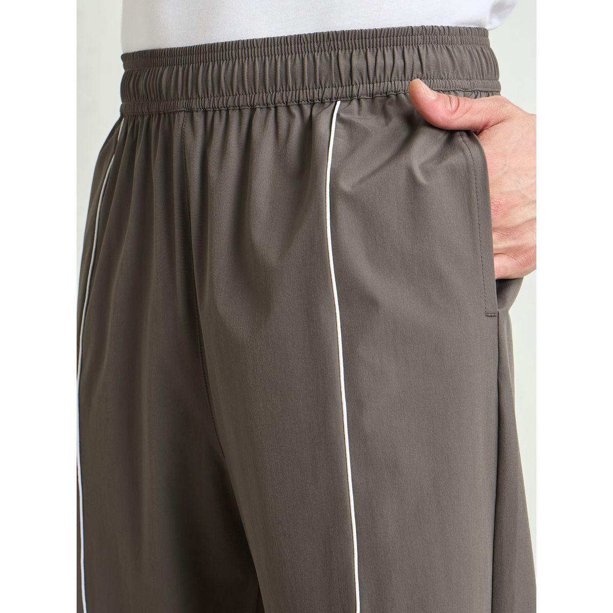Mascln Sassafras Men Grey Piping Detail Baggy Parachute Pants-men-clothing-bottoms-trousersandchinos-trousers-image-4