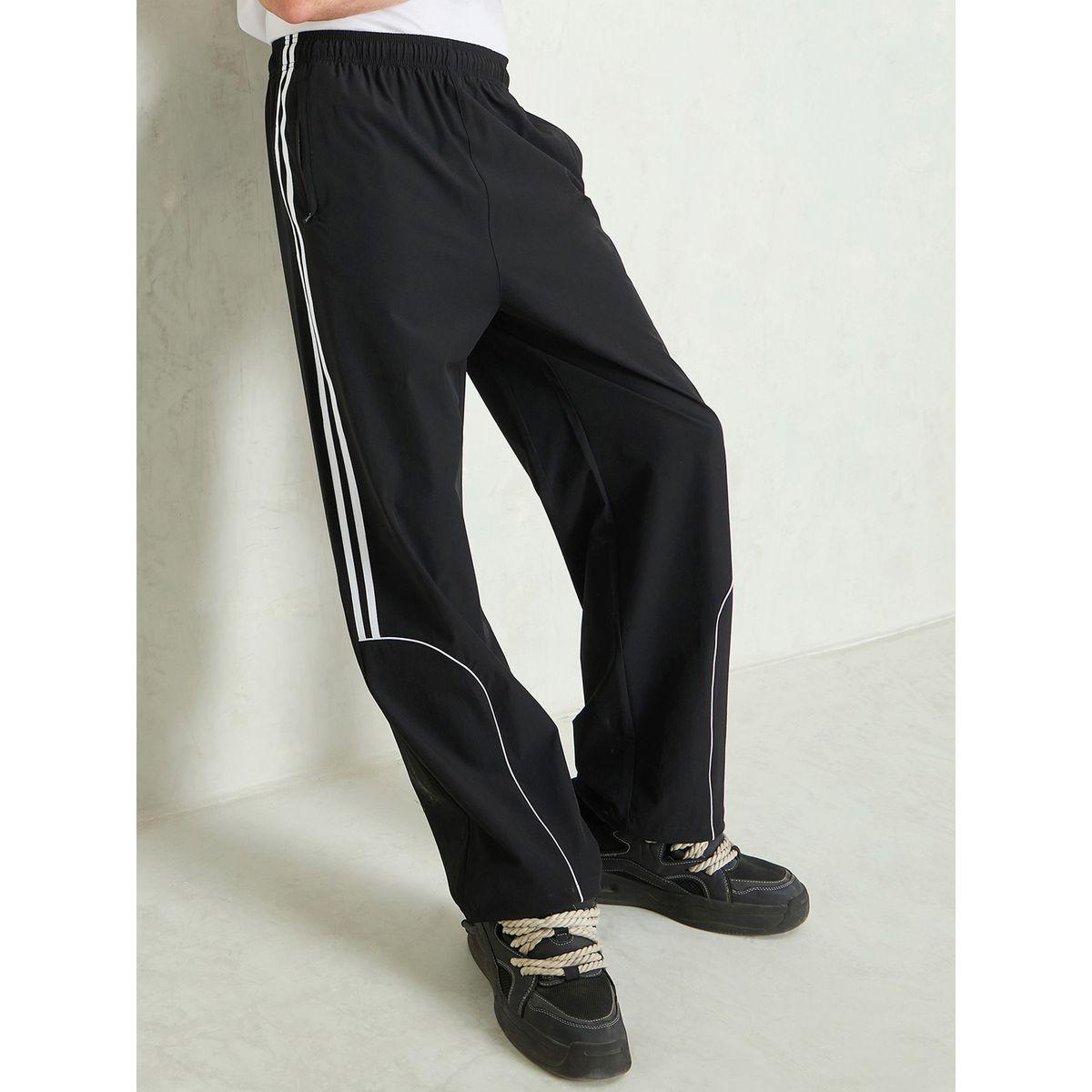 Mascln Sassafras Men Navy Blue Piping Detail Baggy Parachute Pants-men-clothing-bottoms-trousersandchinos-trousers-image-1