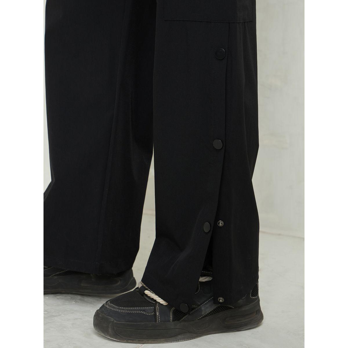 Mascln Sassafras Solid Button Detail Baggy Parachute Pants-men-clothing-bottoms-trousersandchinos-trousers-image-5