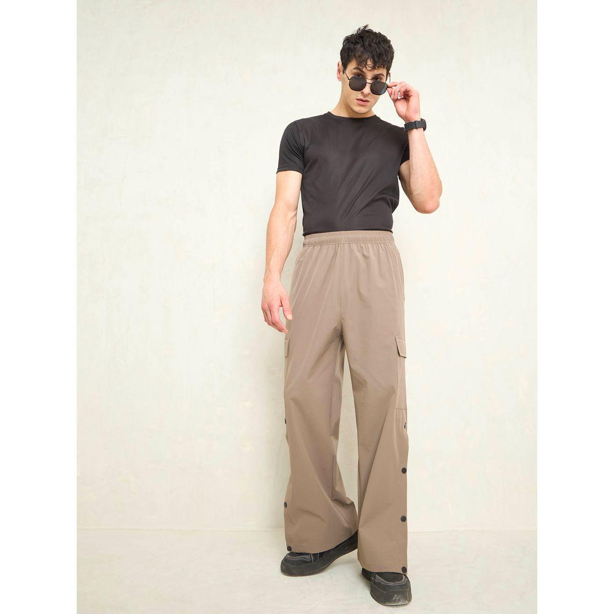 Mascln Sassafras Solid Button Detail Baggy Parachute Pants-men-clothing-bottoms-trousersandchinos-trousers-image-2