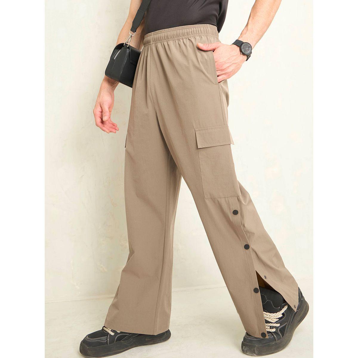 Mascln Sassafras Solid Button Detail Baggy Parachute Pants-men-clothing-bottoms-trousersandchinos-trousers-image-3