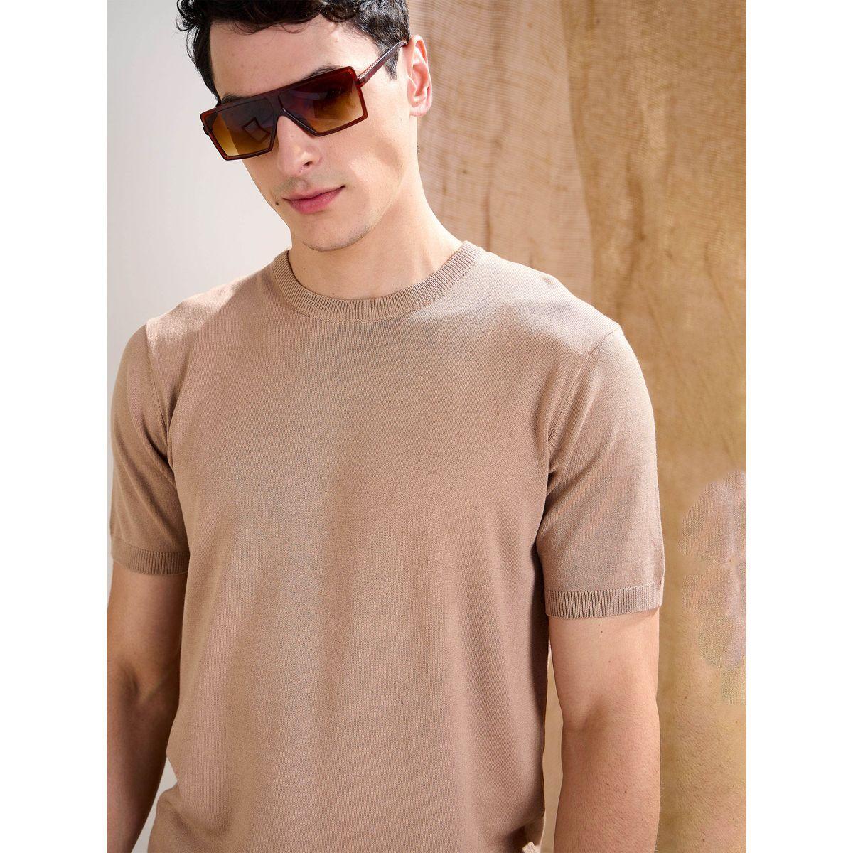 Mascln Sassafras Beige Premium Knit Short Sleeve T-Shirt-men-clothing-tshirtsandpolos-tshirts-image-4