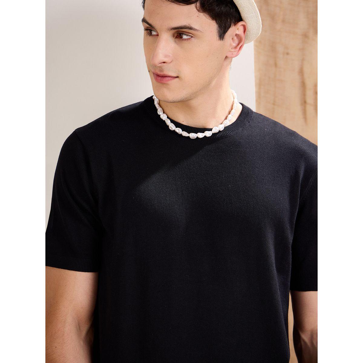تيشيرت محبوك بأكمام قصيرة-men-clothing-tshirtsandpolos-tshirts-image-1
