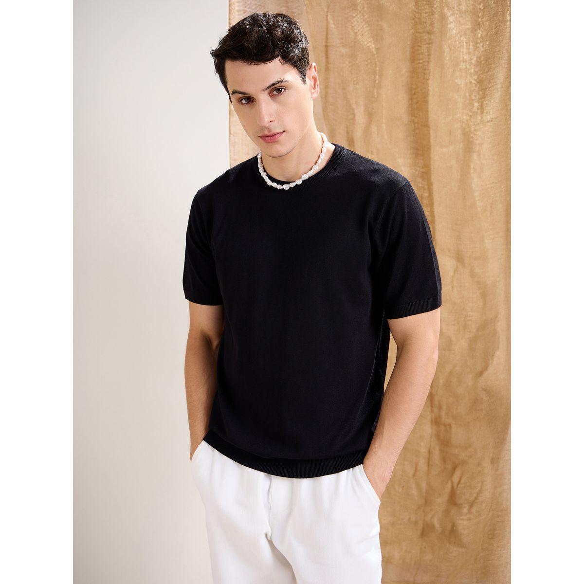 تيشيرت محبوك بأكمام قصيرة-men-clothing-tshirtsandpolos-tshirts-image-2