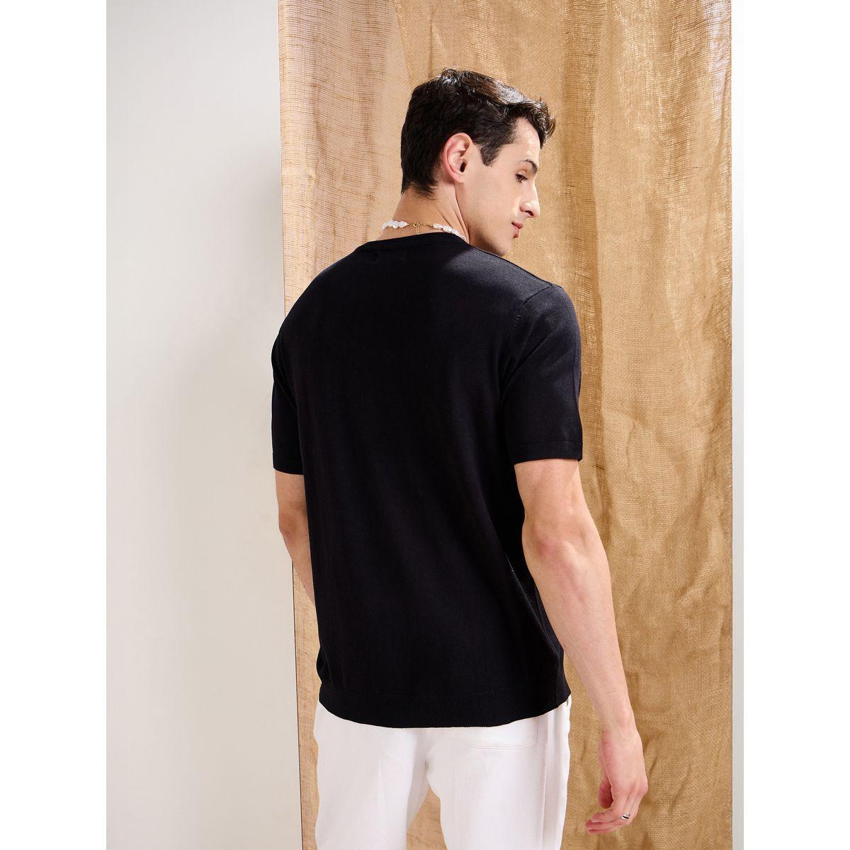 Mascln Sassafras Black Premium Knit Short Sleeve T-Shirt-men-clothing-tshirtsandpolos-tshirts-image-5