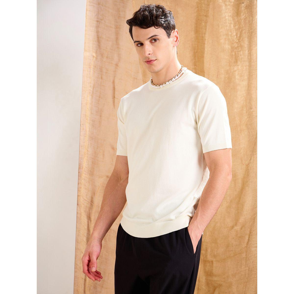 Mascln Sassafras Beige Premium Knit Short Sleeve T-Shirt-men-clothing-tshirtsandpolos-tshirts-image-3