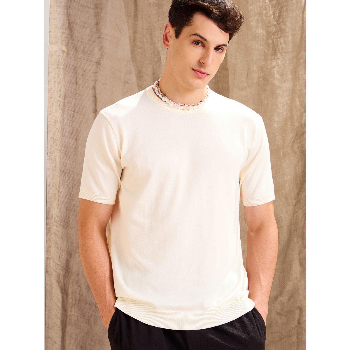 Mascln Sassafras Beige Premium Knit Short Sleeve T-Shirt-men-clothing-tshirtsandpolos-tshirts-image-6