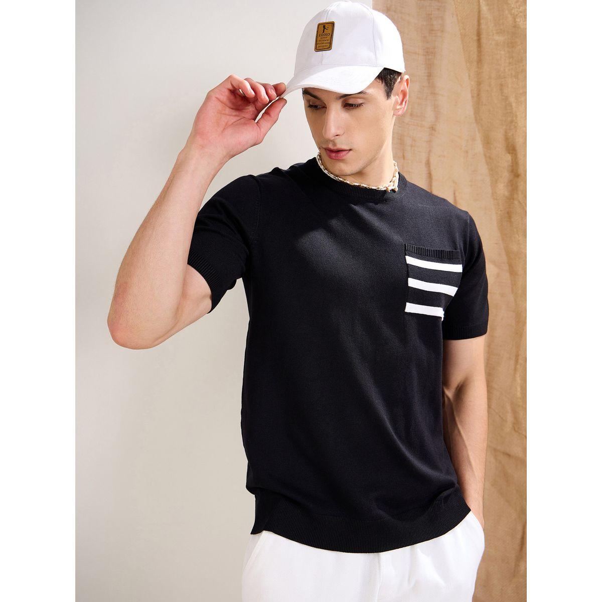 تيشيرت بتفاصيل محبوكة مع جيب-men-clothing-tshirtsandpolos-tshirts-image-2