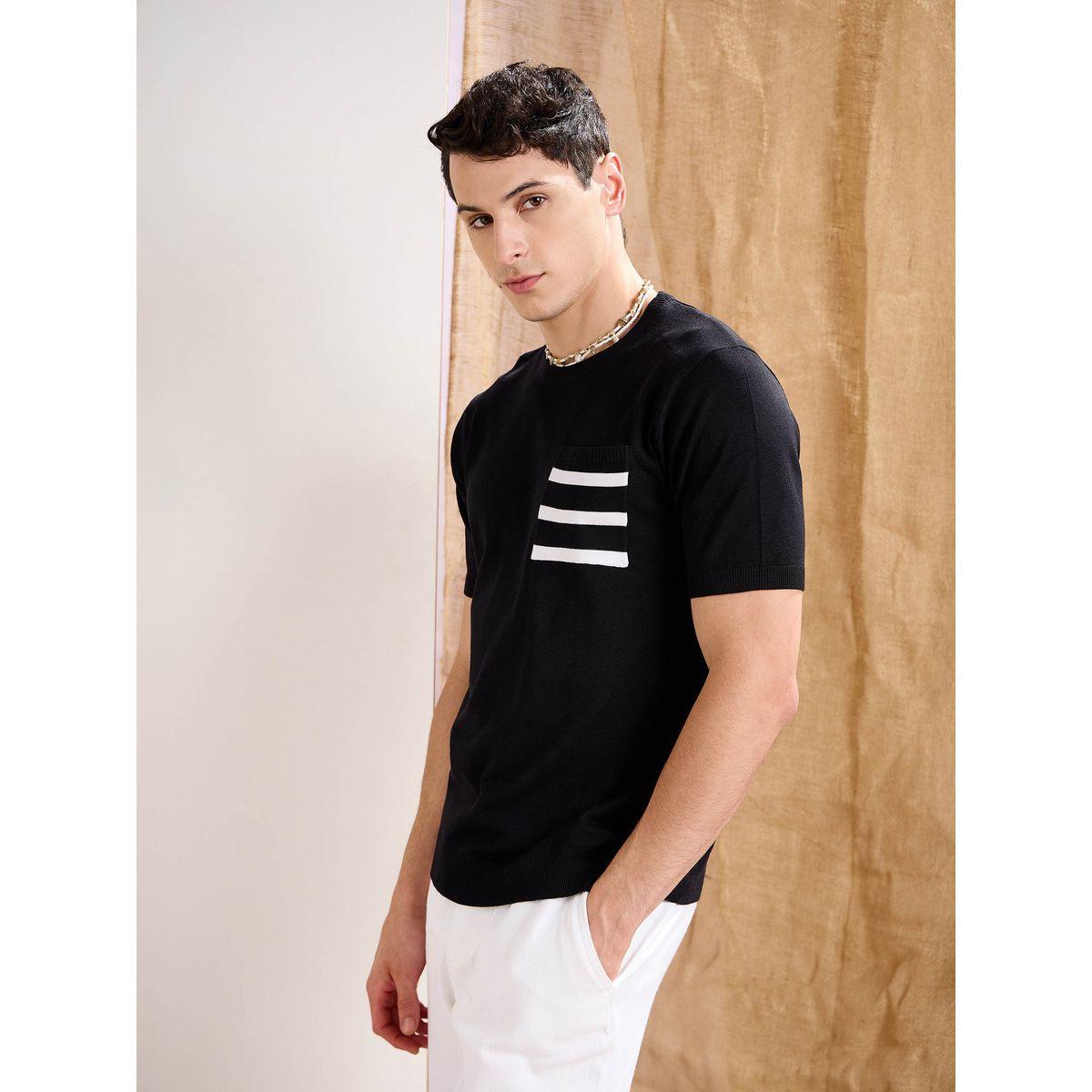 تيشيرت بتفاصيل محبوكة مع جيب-men-clothing-tshirtsandpolos-tshirts-image-3