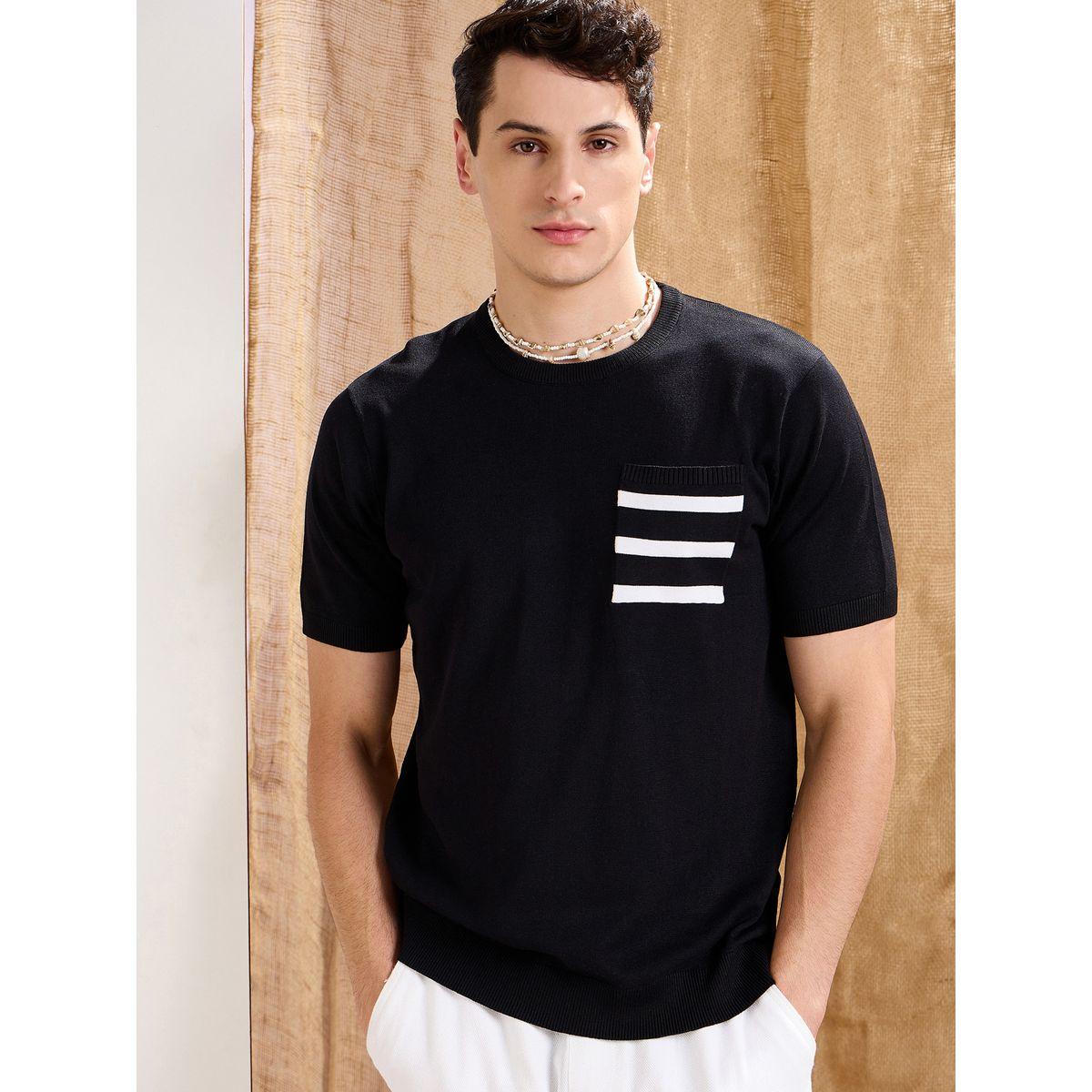 تيشيرت بتفاصيل محبوكة مع جيب-men-clothing-tshirtsandpolos-tshirts-image-6
