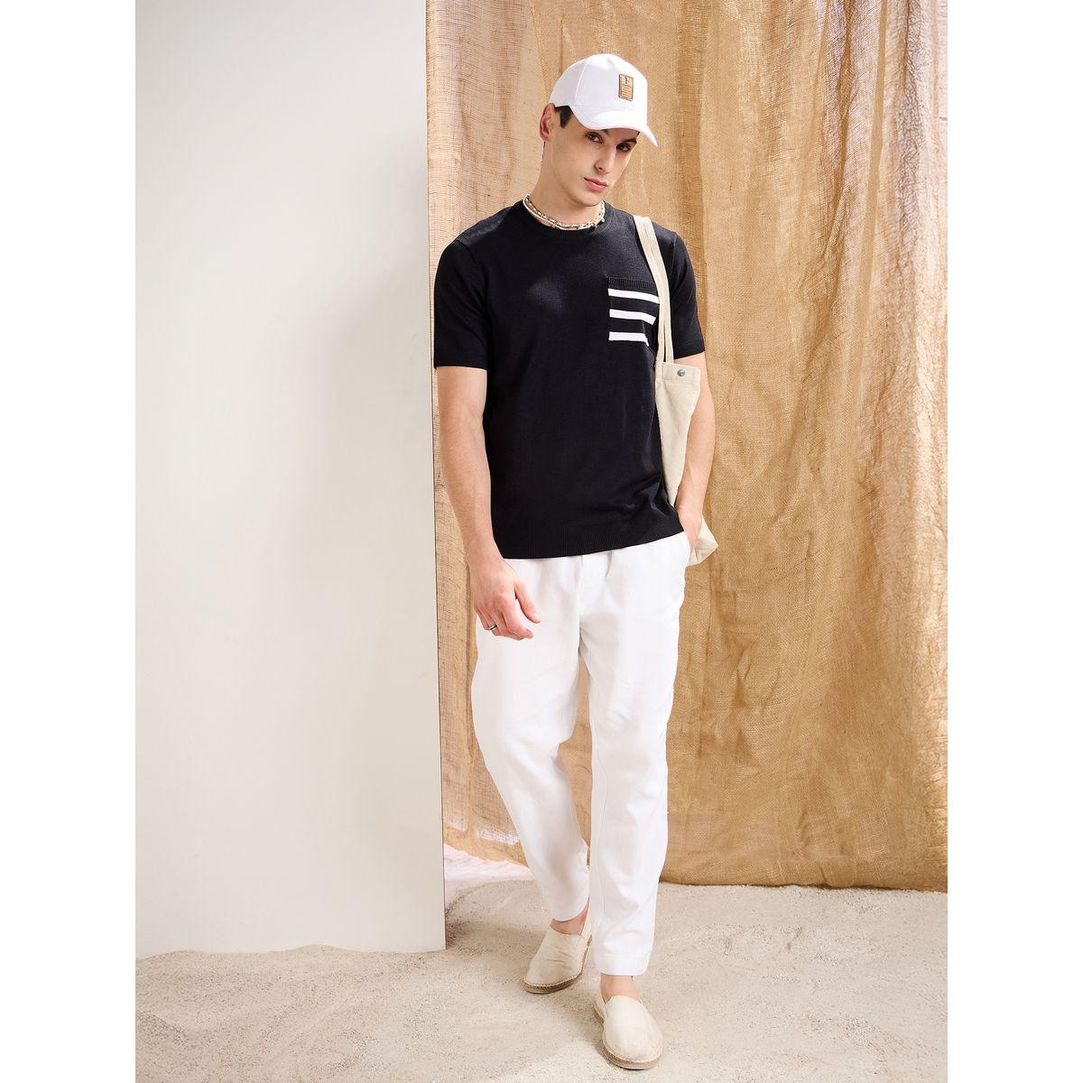 Mascln Sassafras Black Premium Knit Contrast Pocket T-Shirt-men-clothing-tshirtsandpolos-tshirts-image-7