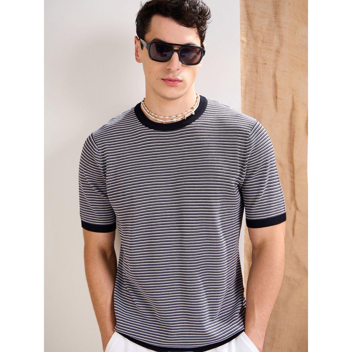 تيشيرت مخطط بتفاصيل محبوكة-men-clothing-tshirtsandpolos-tshirts-image-1