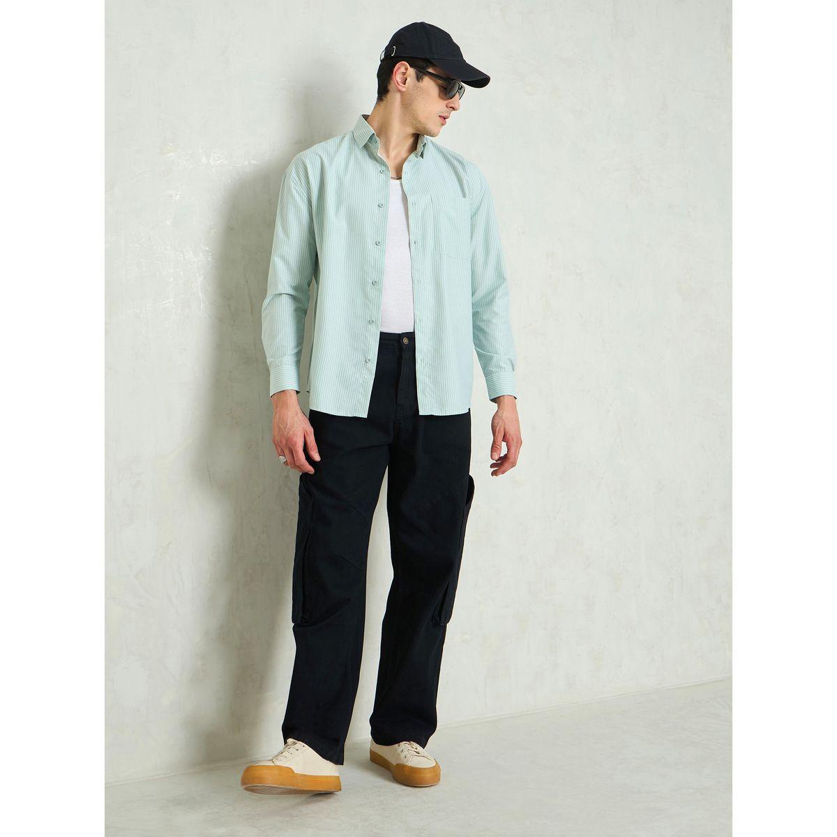 Mascln Sassafras Men Striped Long Sleeve Relaxed Fit Shirt-men-clothing-shirts-image-2