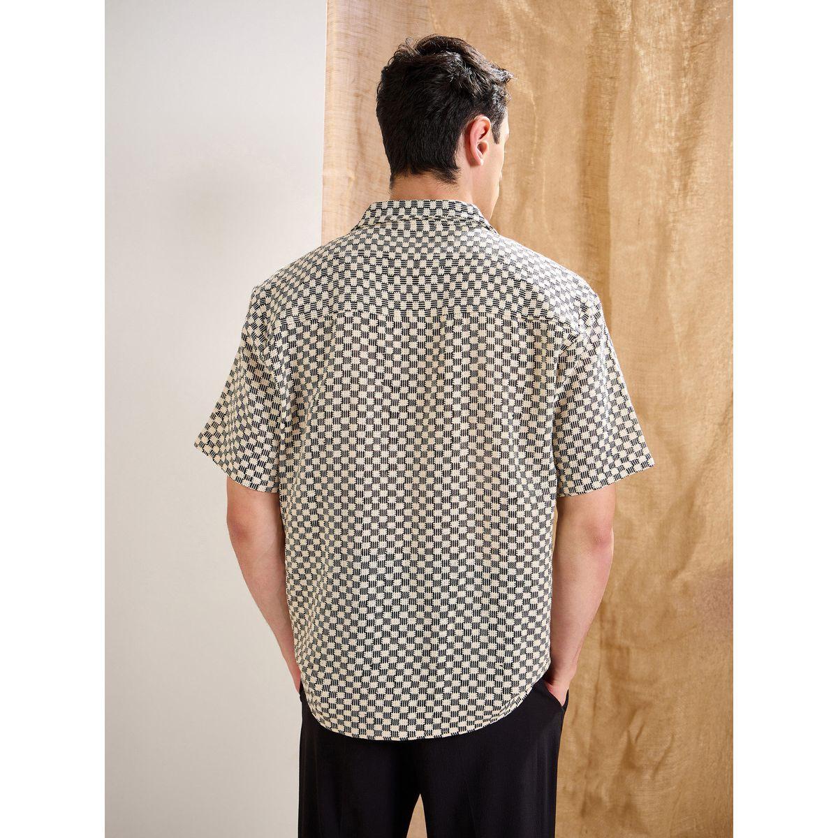قميص بقصة مريحة وأكمام قصيرة-men-clothing-shirts-image-5