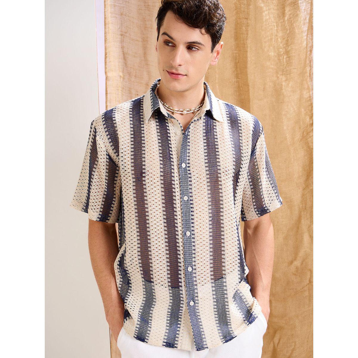 قميص كروشية مخطط بقصة مريحة-men-clothing-shirts-image-2