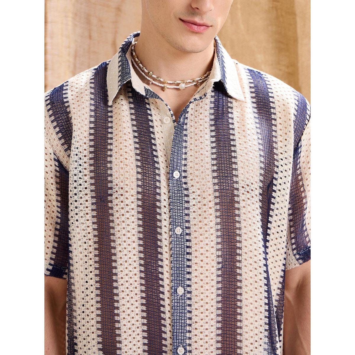 قميص كروشية مخطط بقصة مريحة-men-clothing-shirts-image-4