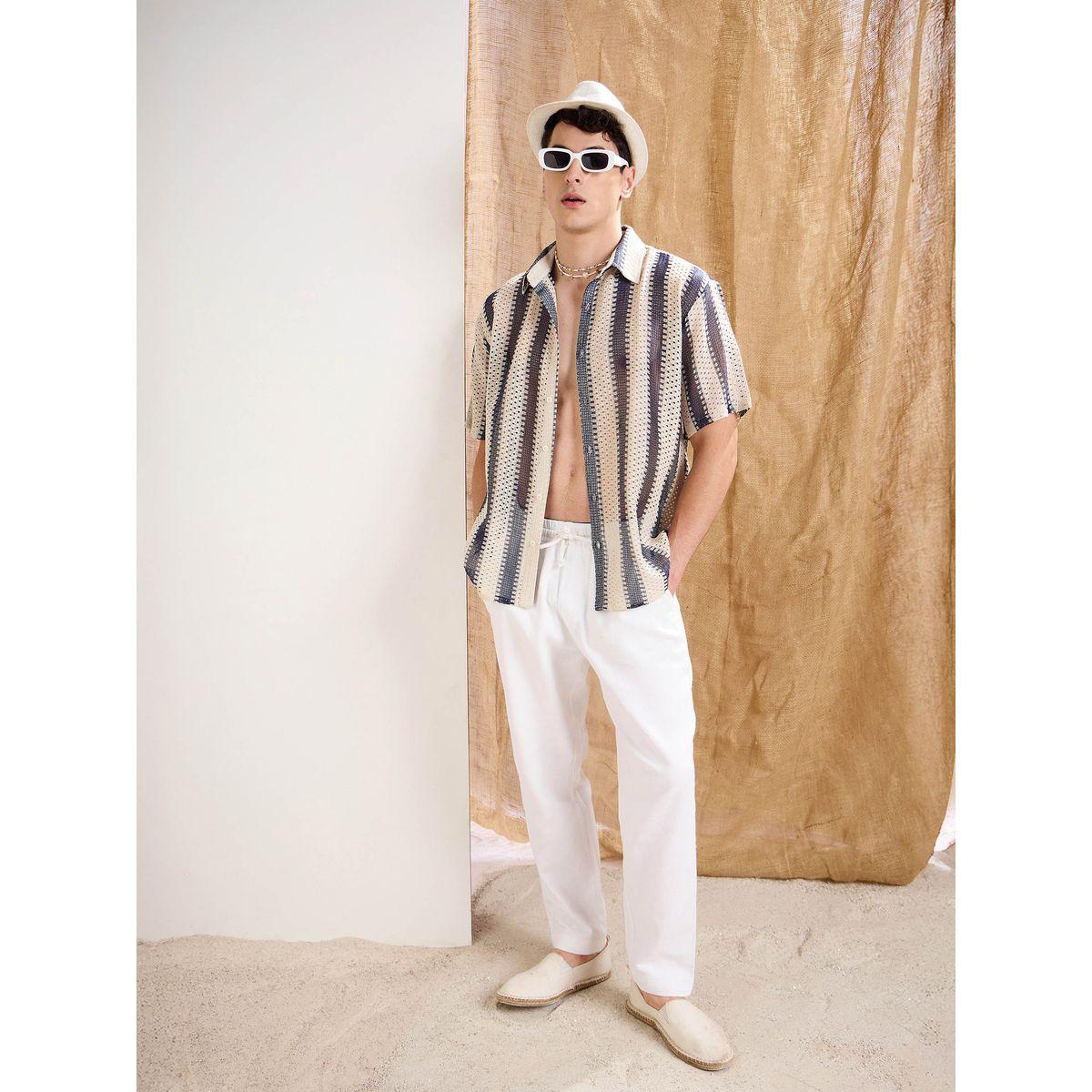 قميص كروشية مخطط بقصة مريحة-men-clothing-shirts-image-6