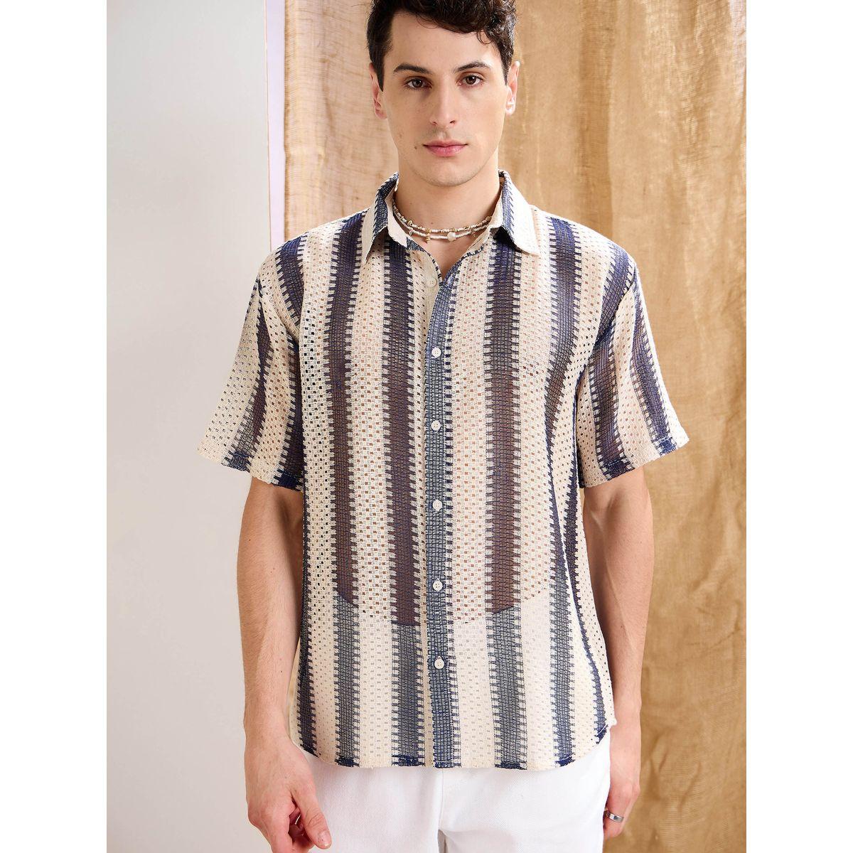 قميص كروشية مخطط بقصة مريحة-men-clothing-shirts-image-7