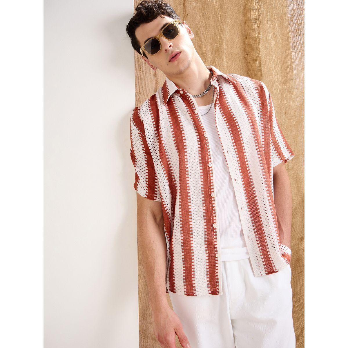 قميص كروشية مخطط بقصة مريحة-men-clothing-shirts-image-1
