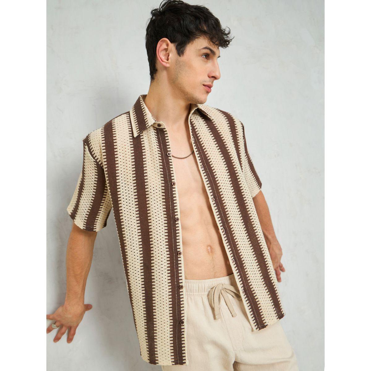 قميص كروشية مخطط بقصة مريحة-men-clothing-shirts-image-1