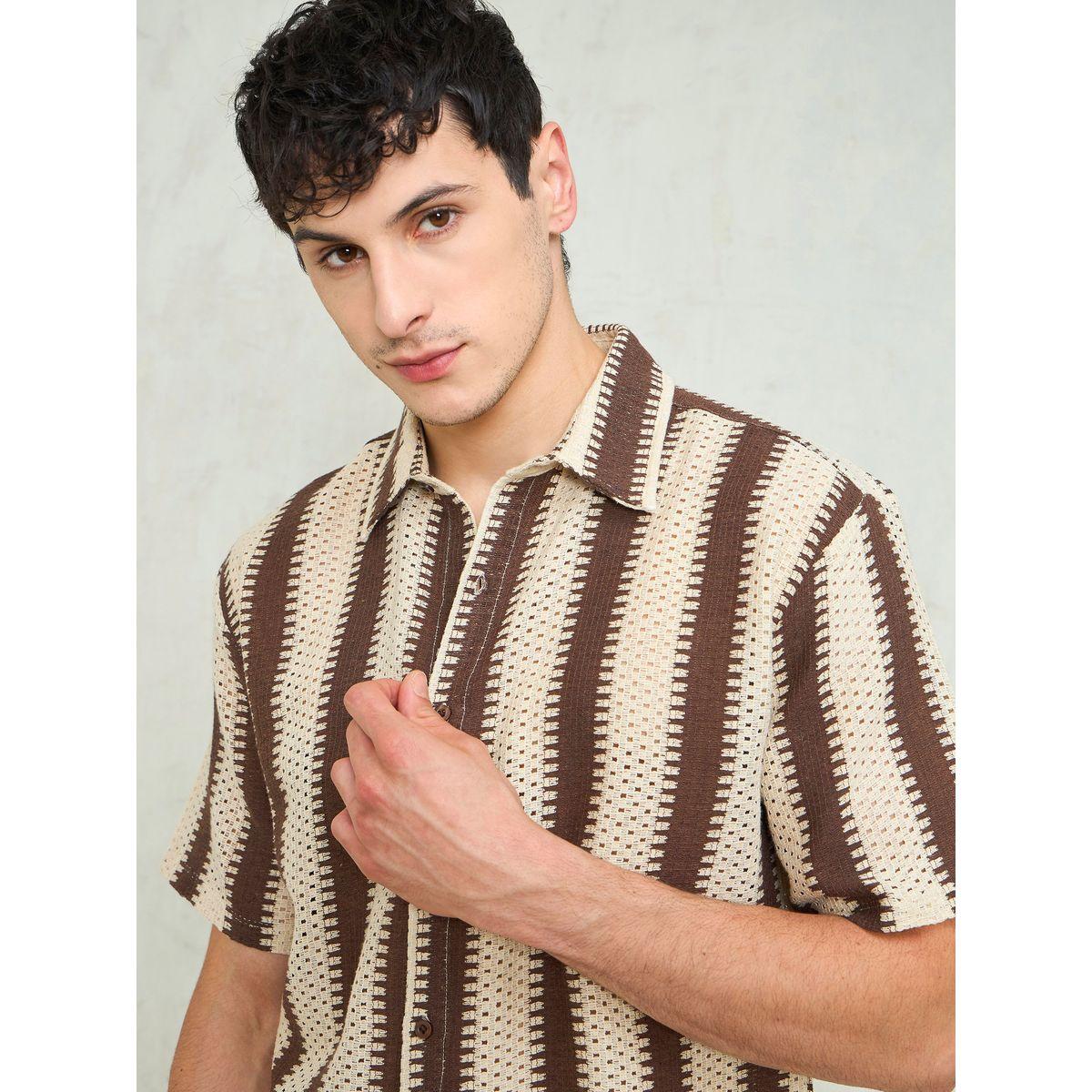 قميص كروشية مخطط بقصة مريحة-men-clothing-shirts-image-2