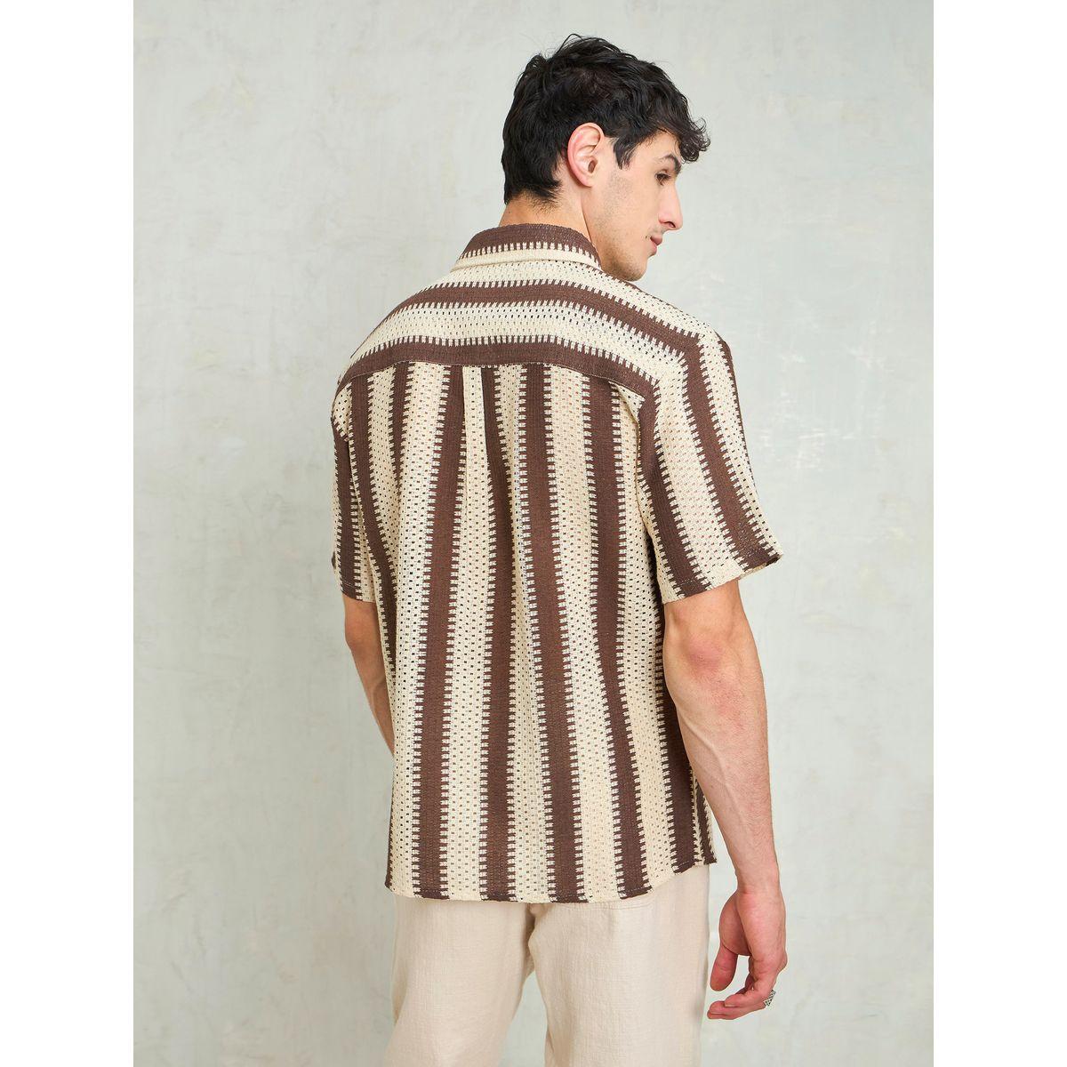 قميص كروشية مخطط بقصة مريحة-men-clothing-shirts-image-5
