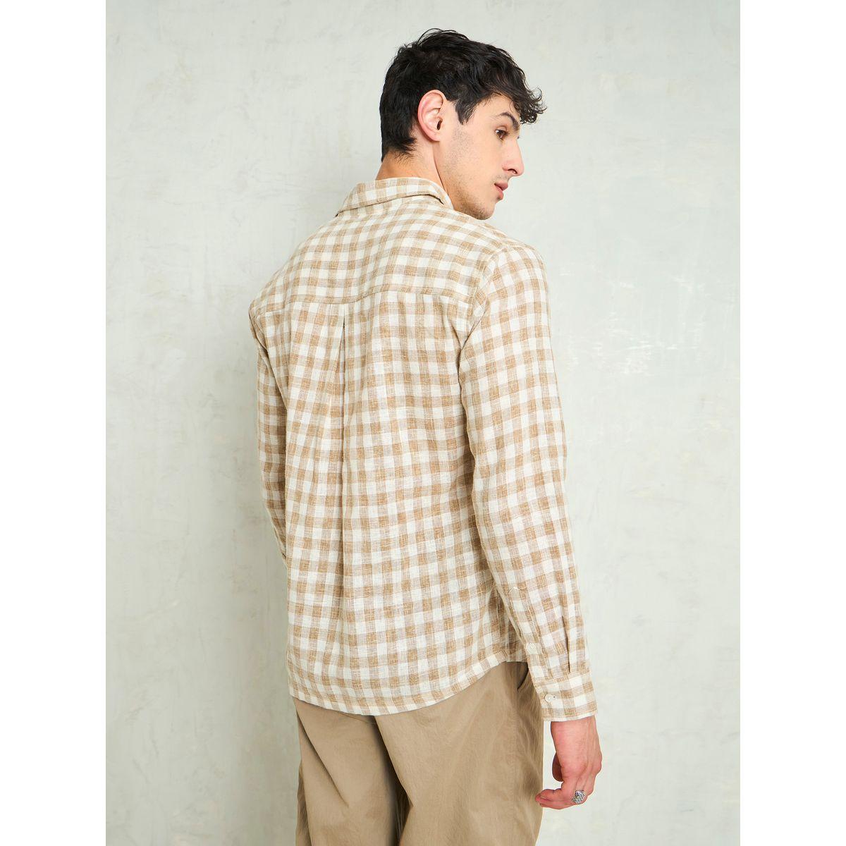 قميص بطبعة مربعات وقصة مريحة-men-clothing-shirts-image-5