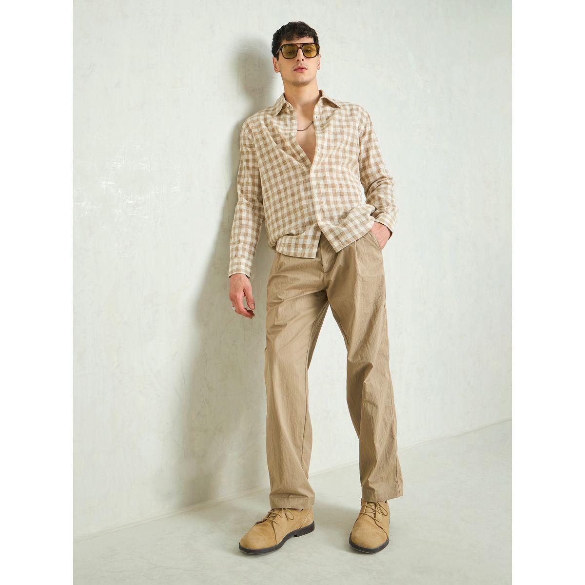 قميص بطبعة مربعات وقصة مريحة-men-clothing-shirts-image-6