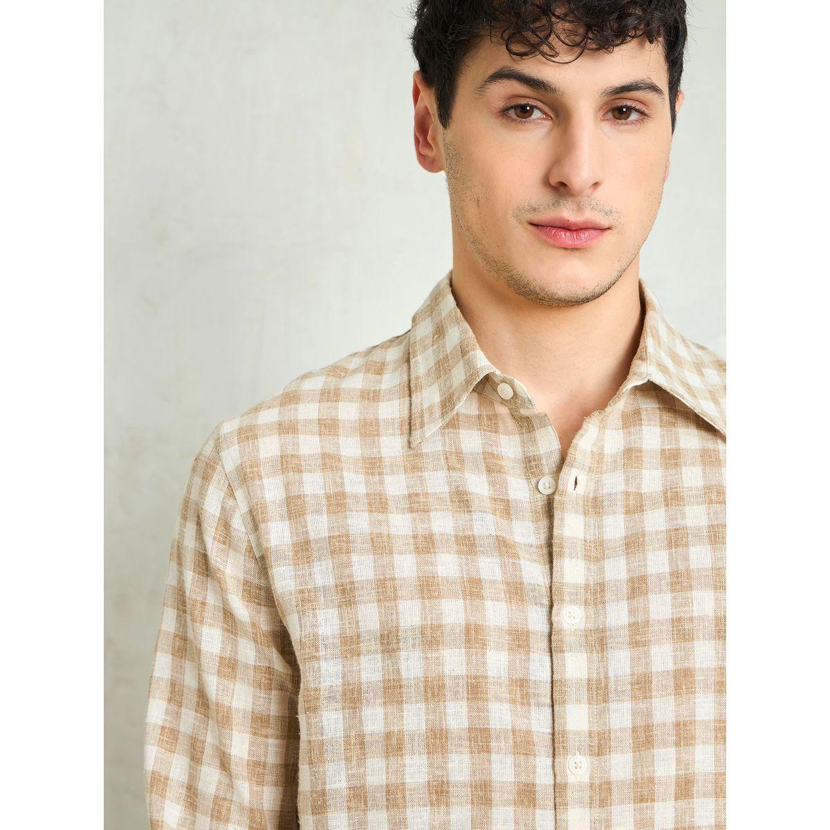 قميص بطبعة مربعات وقصة مريحة-men-clothing-shirts-image-8
