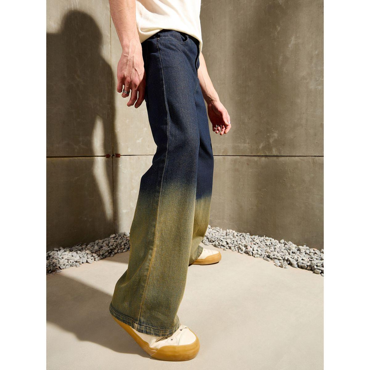 Mascln Sassafras Men Blue Mid Rise Ombre Wide Leg Jeans-men-clothing-bottoms-jeans-image-6