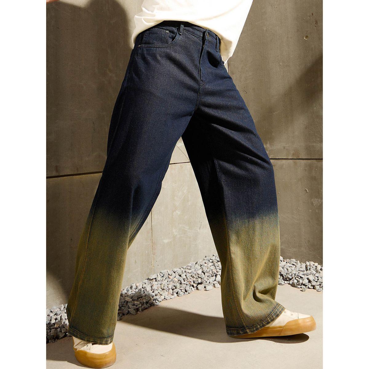 Mascln Sassafras Men Blue Mid Rise Ombre Wide Leg Jeans-men-clothing-bottoms-jeans-image-7