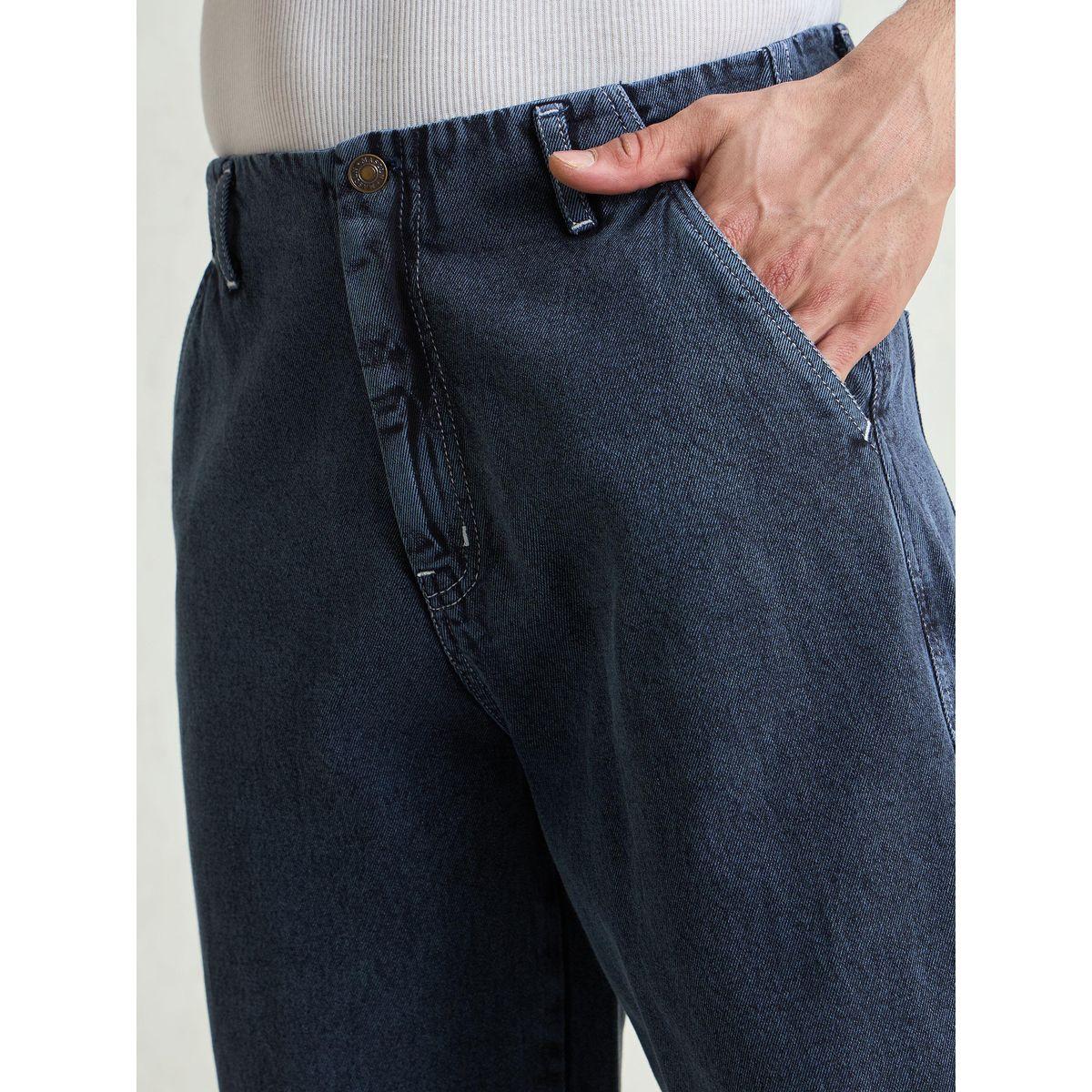 Mascln Sassafras Men Blue Mid Rise Contrast Thread Detail Wide Leg Jeans-men-clothing-bottoms-jeans-image-5