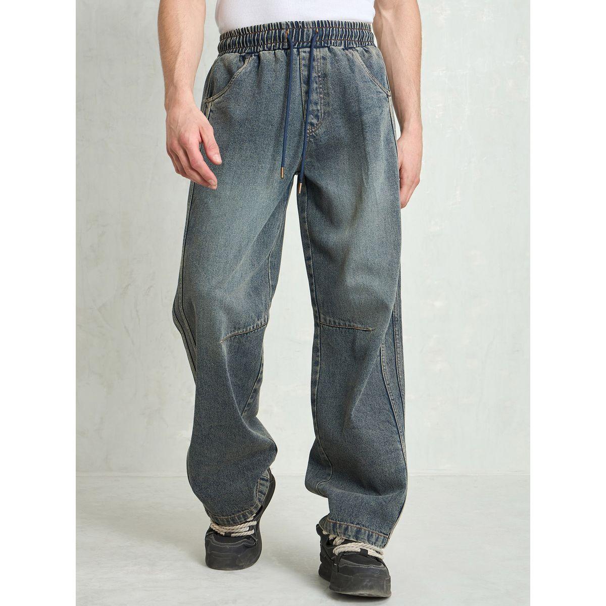 Mascln Sassafras Men Blue Mid Rise Washed Knee Dart Wide Leg Jeans-men-clothing-bottoms-jeans-image-8